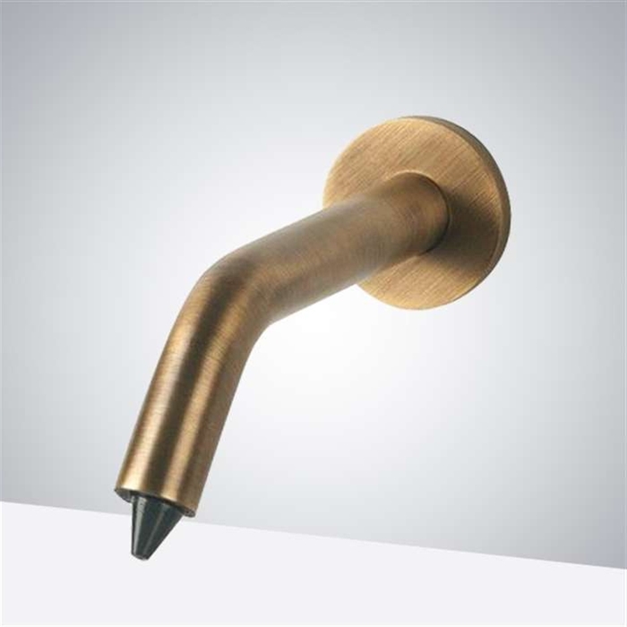 BathSelect Lano Contemporary Style Wall Mount Antique Brass Finish Commercial Automatic Soap Dispenser