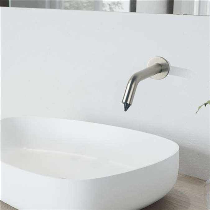 BathSelect Contemporary Style Satin Nickel Finish Commercial Wall Mount Automatic Soap Dispenser