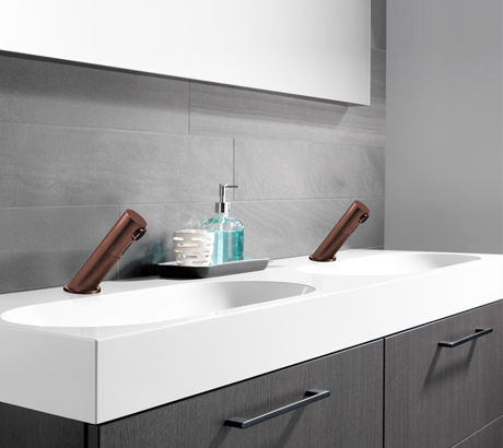 Bronze Deck Mount Infrared Sensor Faucets
