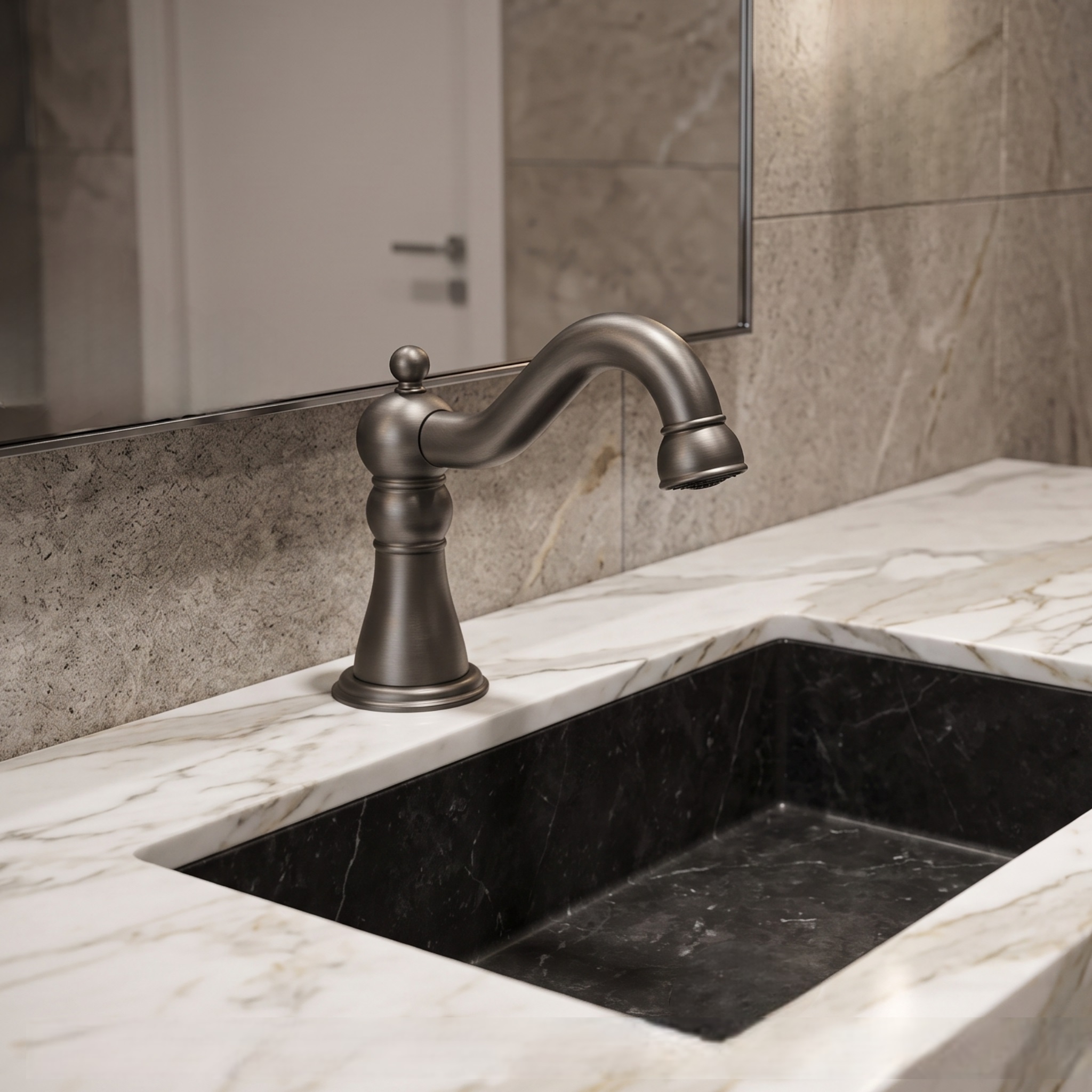 FS-1095GMG — Fontana Commercial Gun Metal Gray Automatic Sensor Hands Free Faucet – Product View 1