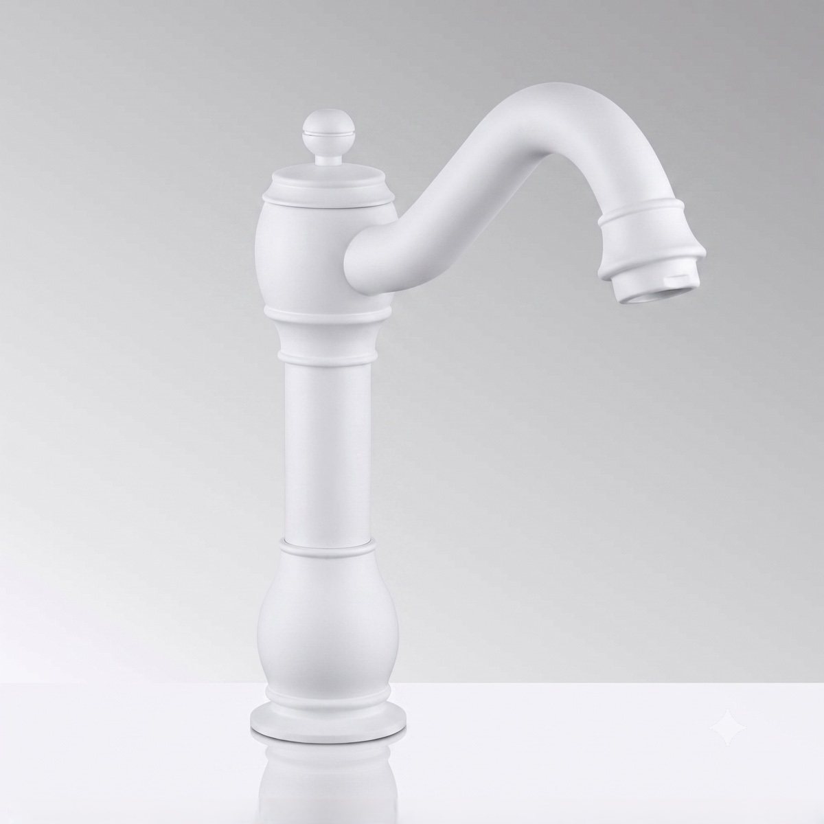 Fontana Matte White Commercial Automatic Touchless Faucet � FS-354-MW