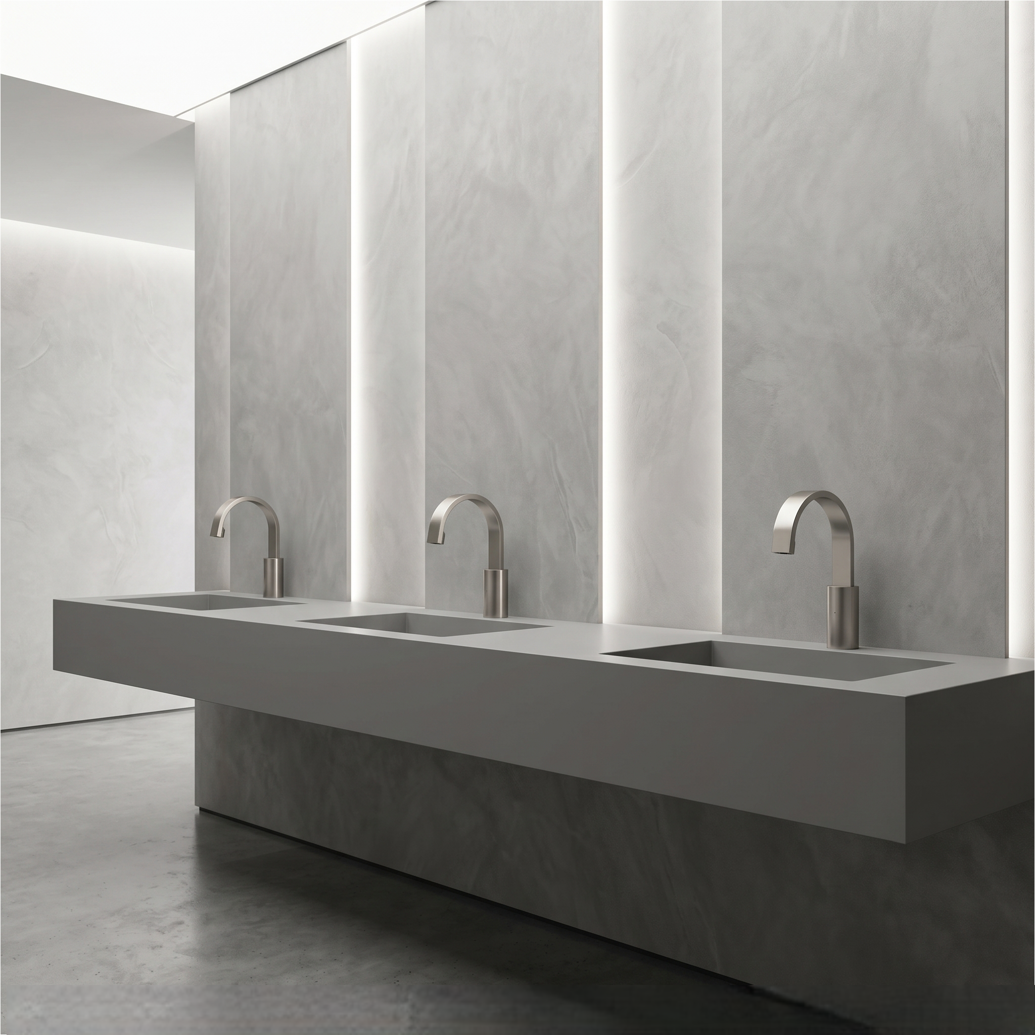 Bravat Brushed Nickel Commercial Touch Control Infrared Automatic Faucet � FS-9539B