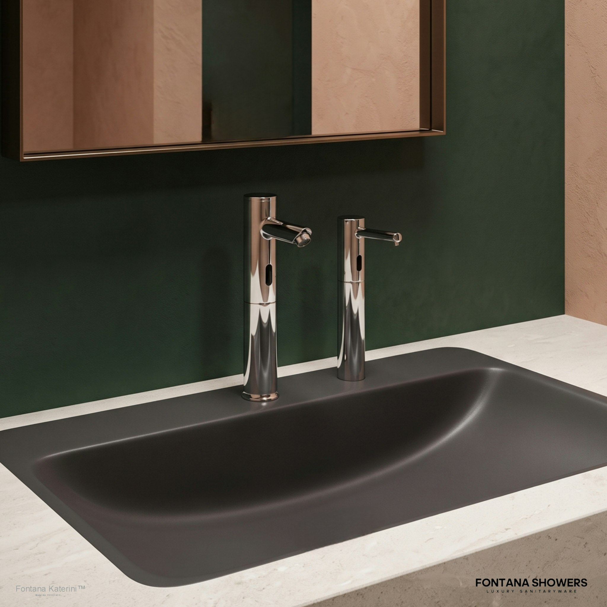 Fontana Katerini Chrome Touchless Faucet & Soap Dispenser