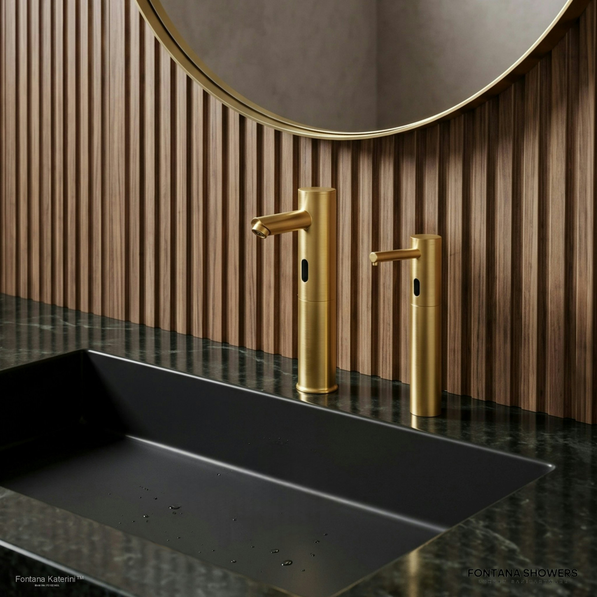 Fontana Katerini Gold Sensor Faucet & Soap Dispenser