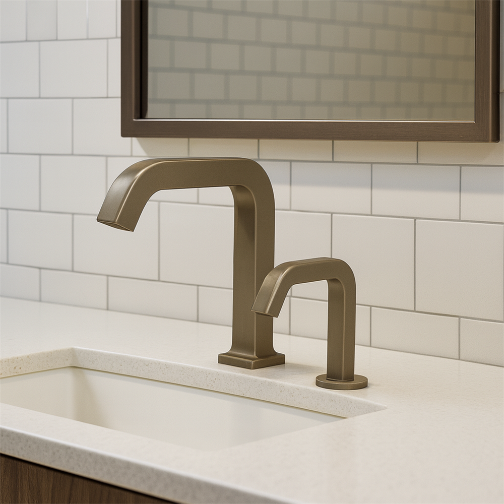 Fontana GlideWash Brushed Grey 2 in 1 Automatic Sensor Faucet and Soap Dispenser
