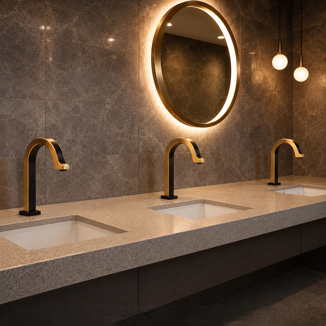 FontanaEdge DualTone Gold & Black Touchless Faucet
