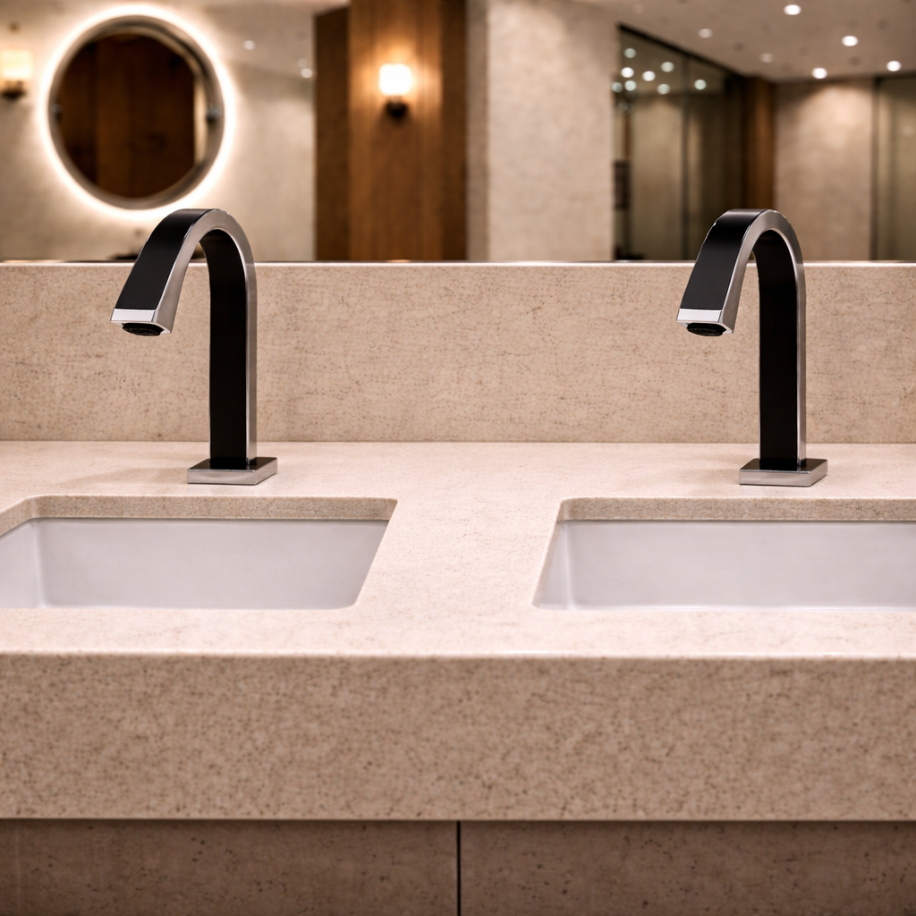 FontanaEdge Chrome & Black Luxury Touchless Faucet