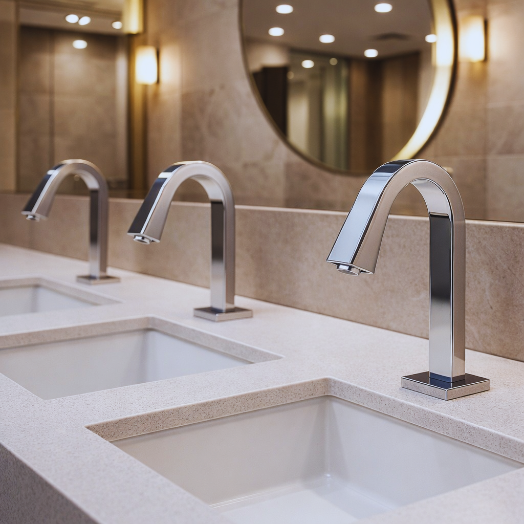 FontanaEdge Chrome Brass Touchless Faucet