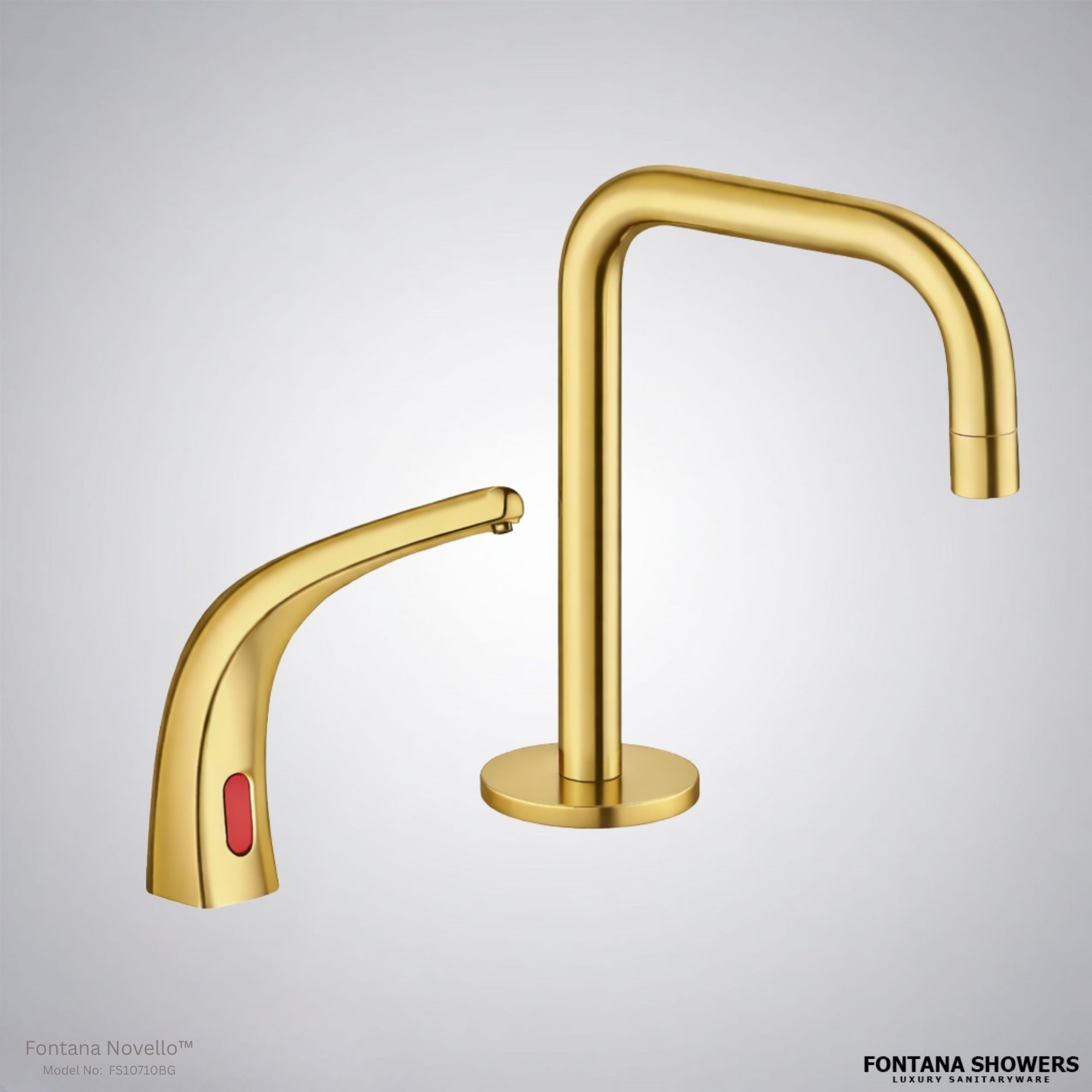 Fontana FS10710 Brushed Gold Touchless Faucet & Soap Dispenser Set