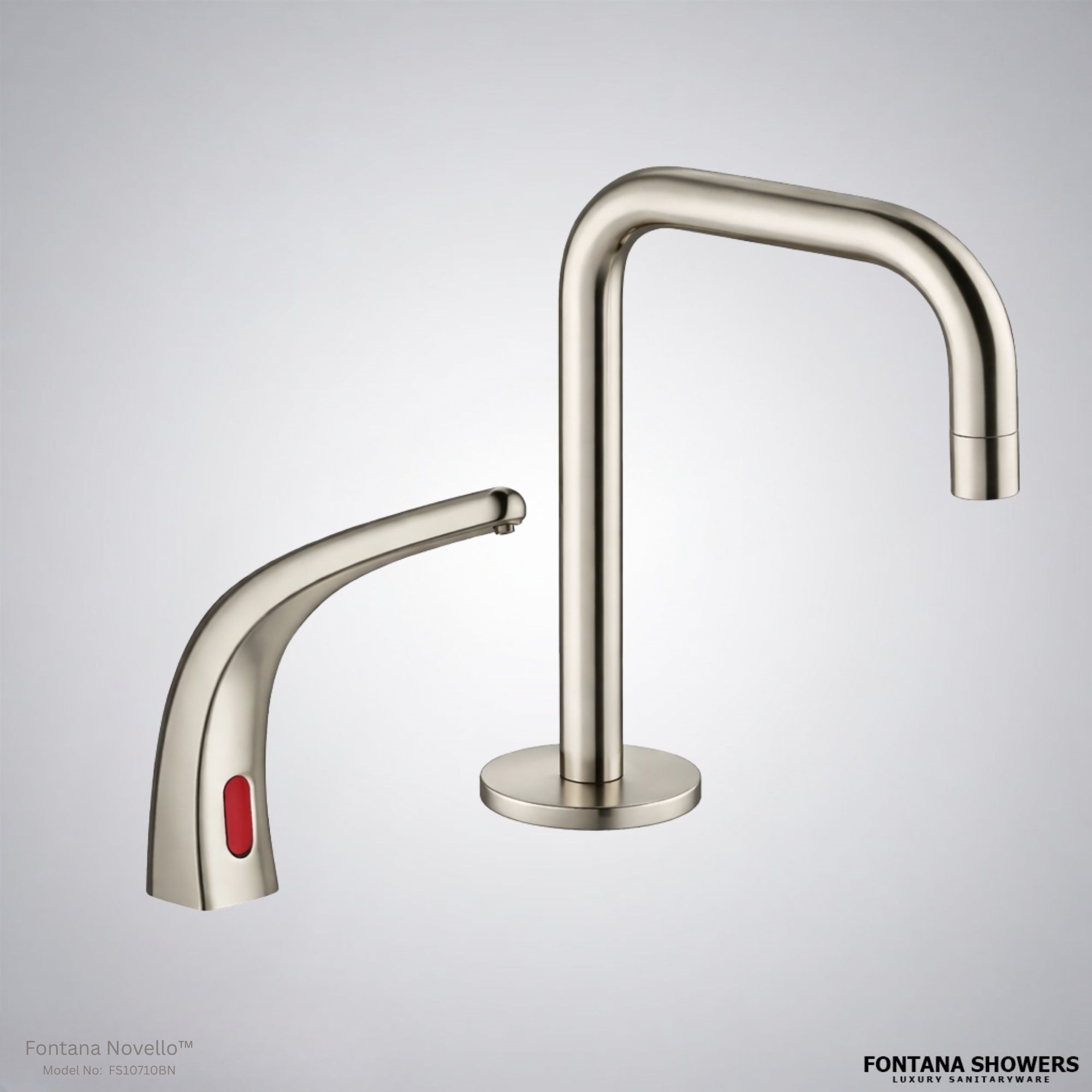 Fontana FS10710 Brushed Nickel Touchless Faucet & Soap Dispenser Set