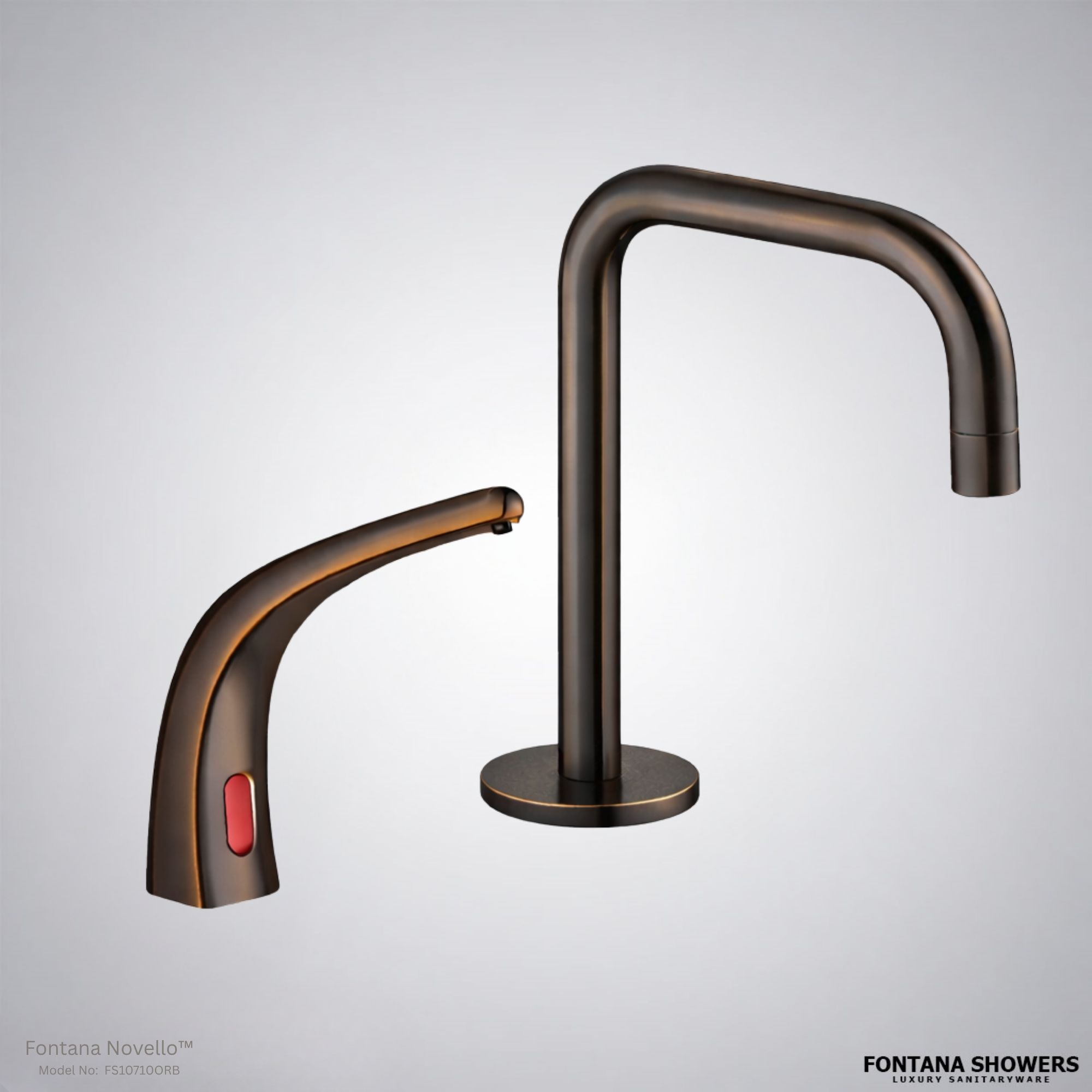 Fontana FS10710 Oil Rubbed Bronze Touchless Faucet & Soap Dispenser Set