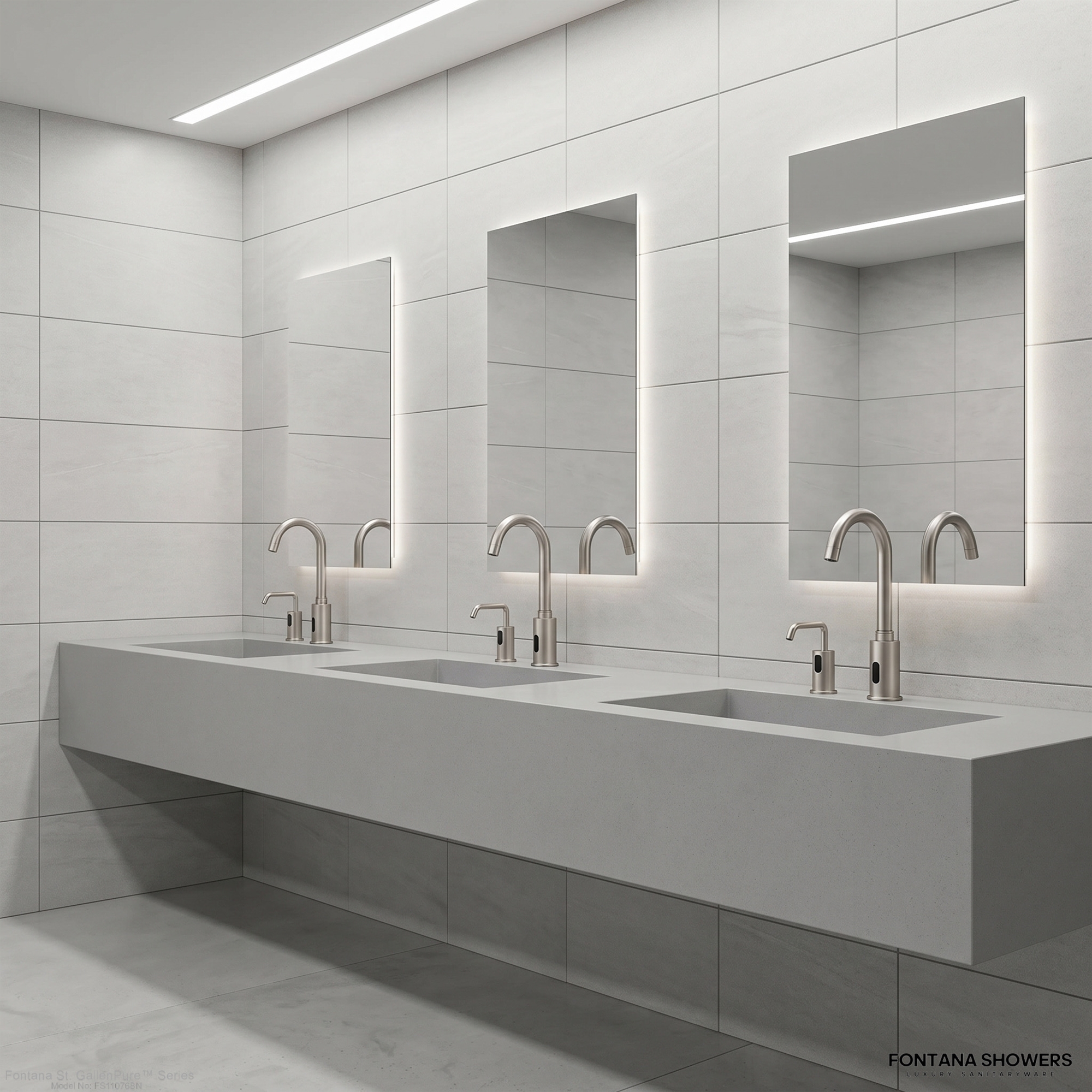Fontana St. GallenPure Series Brushed Nickel Touchless Faucet & Soap Dispenser