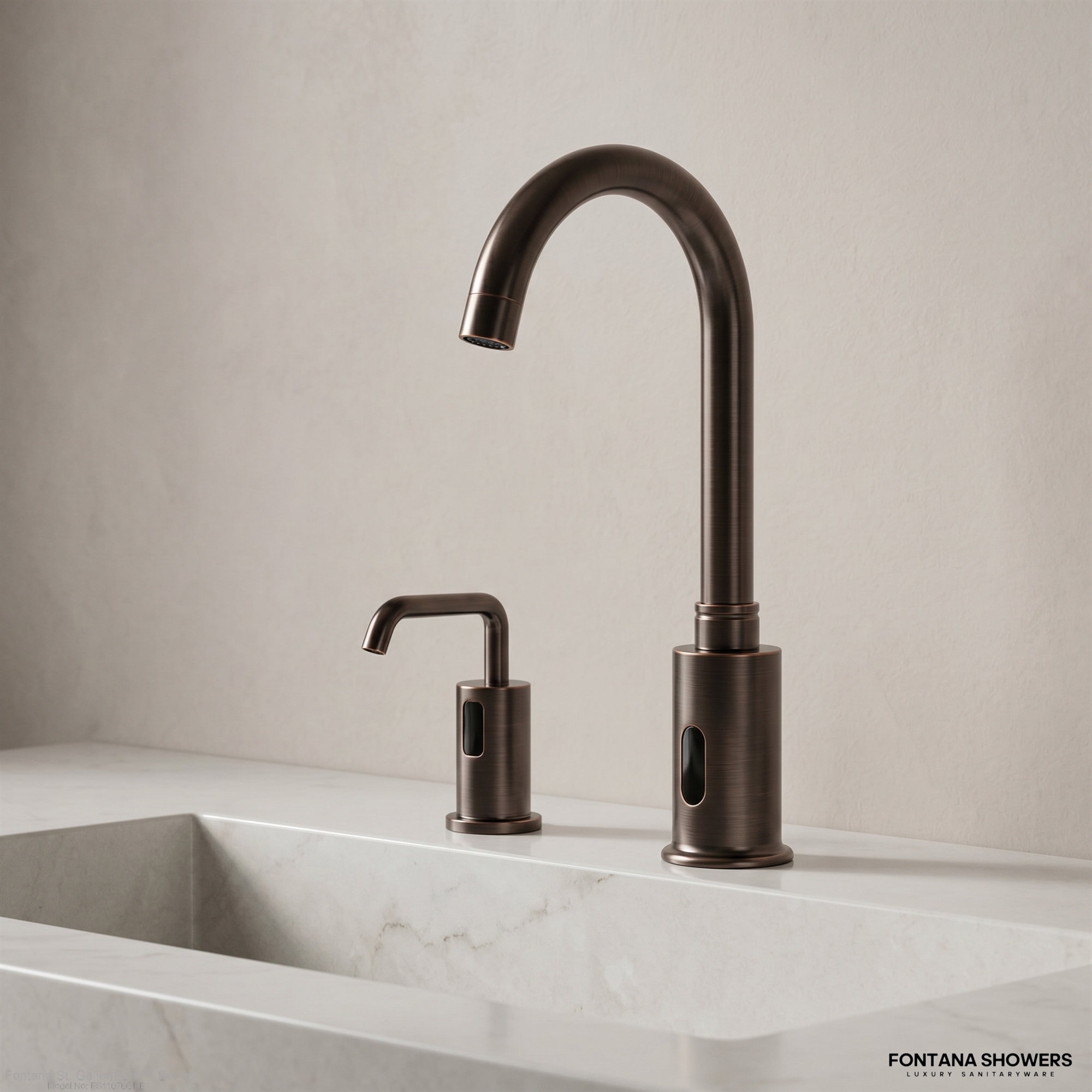 Fontana St. GallenPure Series Oil Rubbed Bronze Touchless Faucet & Soap Dispenser