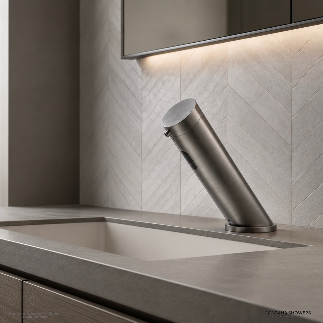 Fontana Nexaryn Series Gun Metal Gray Touchless Soap Dispenser