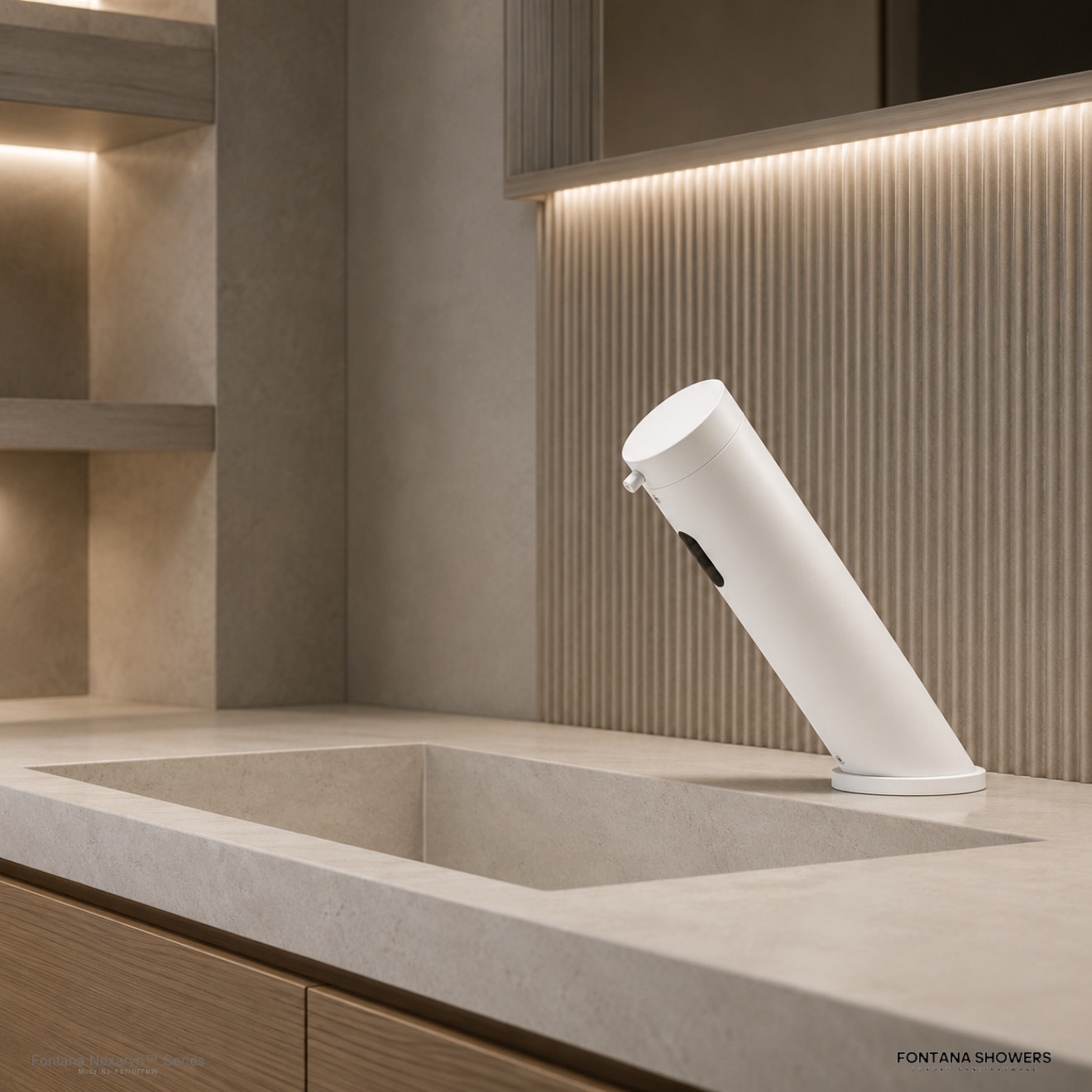 Fontana Nexaryn Series Matte White Touchless Soap Dispenser