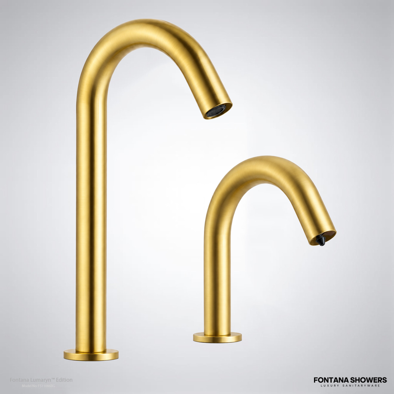 Fontana Lumaryn Edition Brushed Gold Touchless Faucet with Soap Dispenser