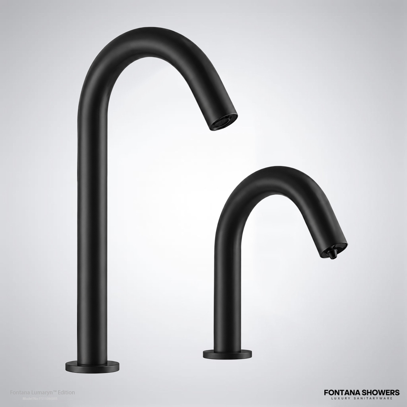 Fontana Lumaryn Edition Matte Black Touchless Faucet with Soap Dispenser