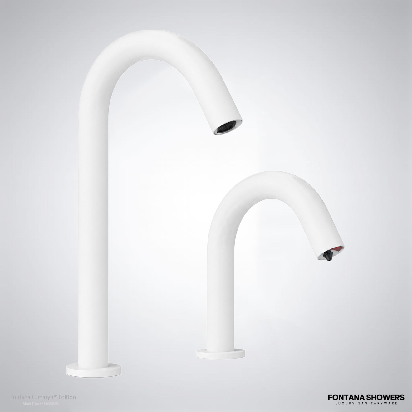 Fontana Lumaryn Edition Matte White Touchless Faucet with Soap Dispenser