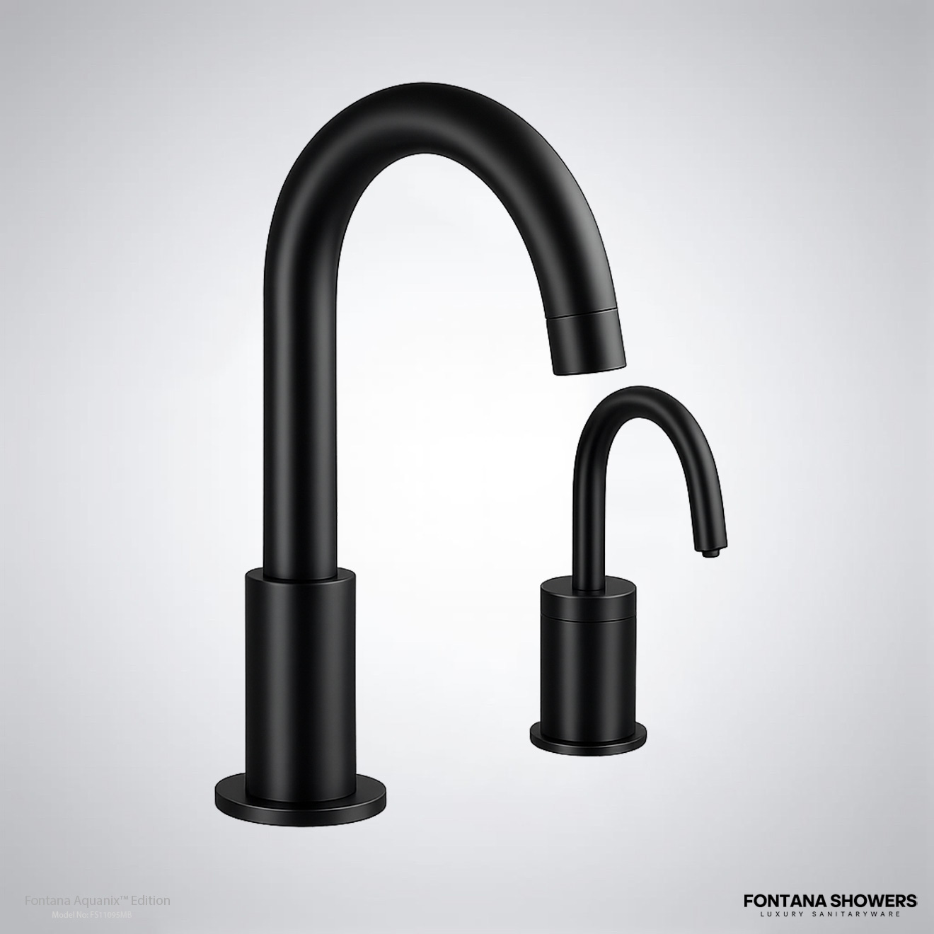 Fontana FS11095 Matte Black Touchless Faucet Collection