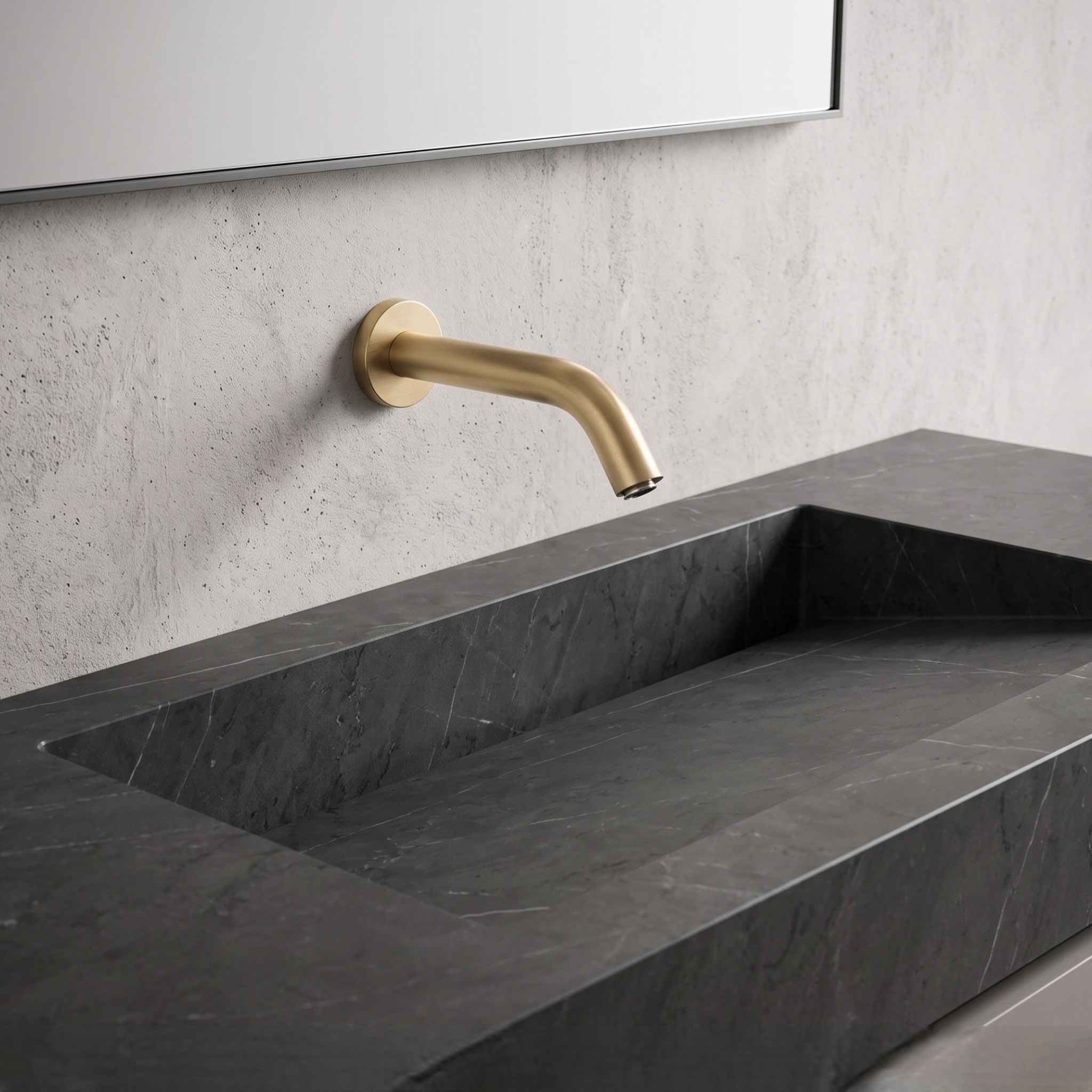 Fontana Brushed Gold Commercial Bathroom Touchless Faucet - FS-354BG