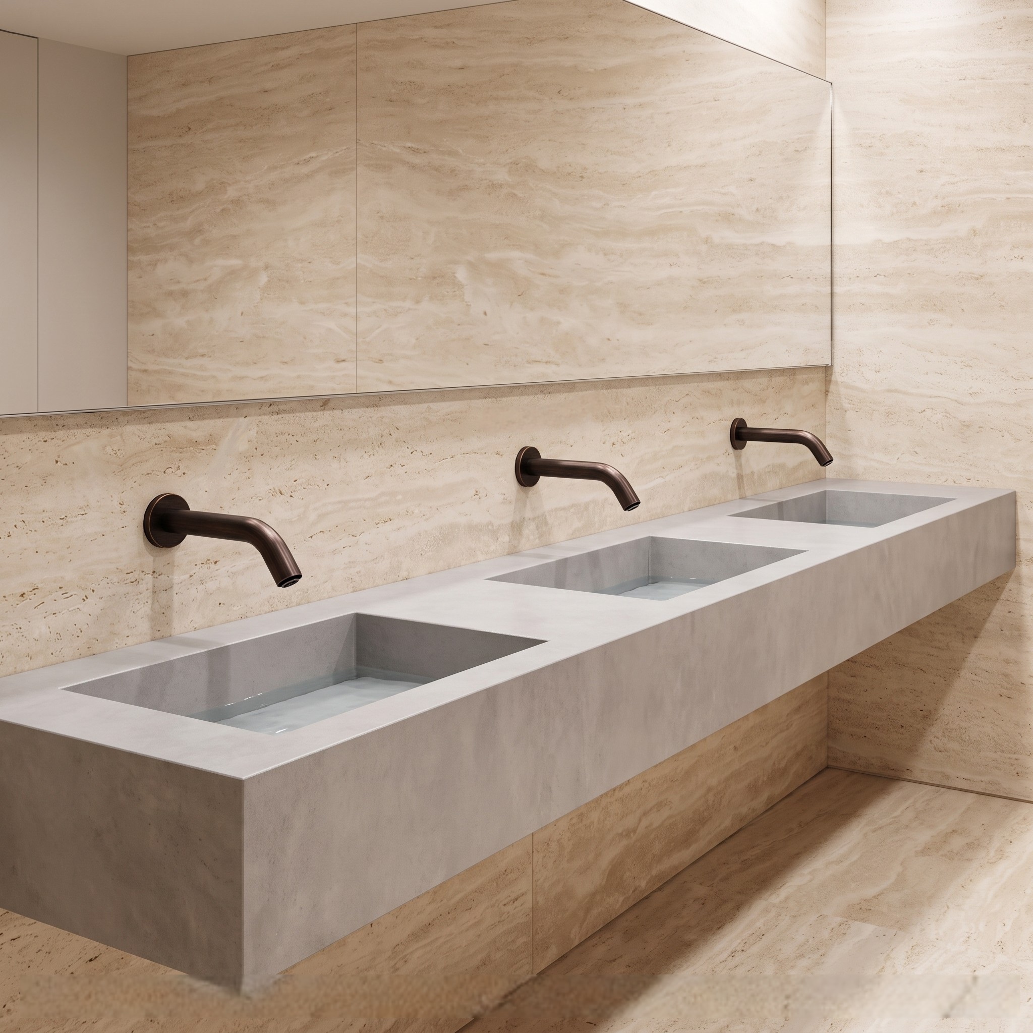 Fontana Leo All-In-One Matte White Thermostatic Automatic Commercial Sensor Faucet