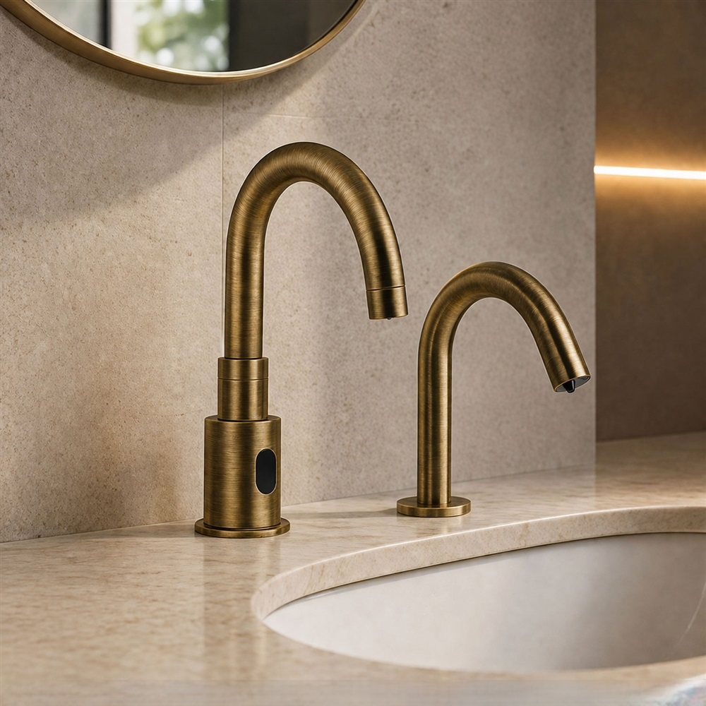FS18263ATB � Fontana AquaPulse� Twin Line � Antique Brass