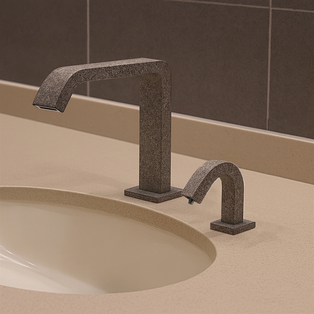 Fontana DuoMist Prime Stone Granite Grey 2 in 1 Sensor Faucet and Liquid Soap Dispenser