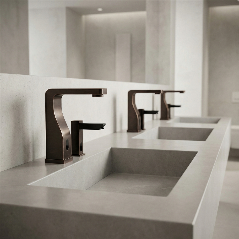 Oil rubbed bronze touchless faucet
