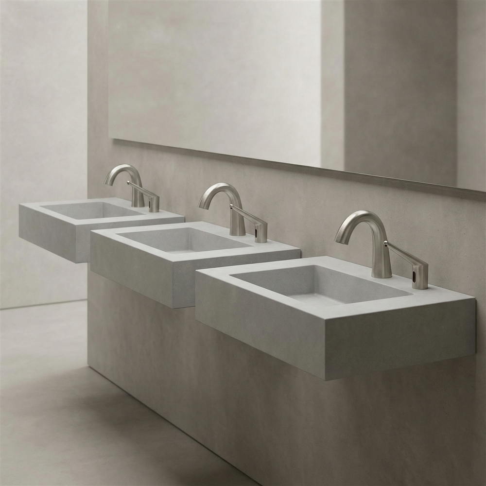 Fontana Bravat FS18512 Touchless Automatic Commercial Sensor Faucet & Automatic Soap Dispenser