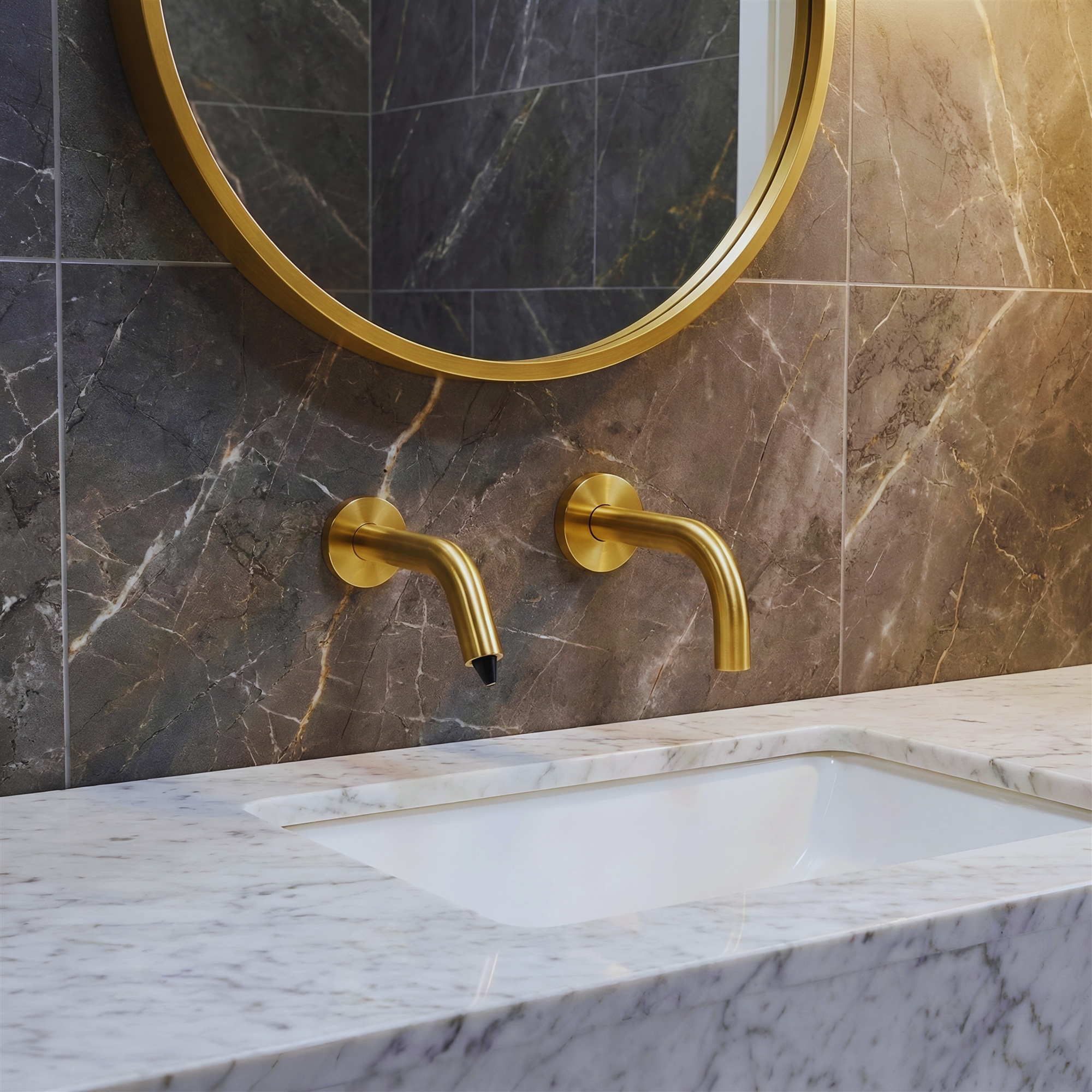Fontana PureEdge Gold Touchless Faucet & Dispenser Set