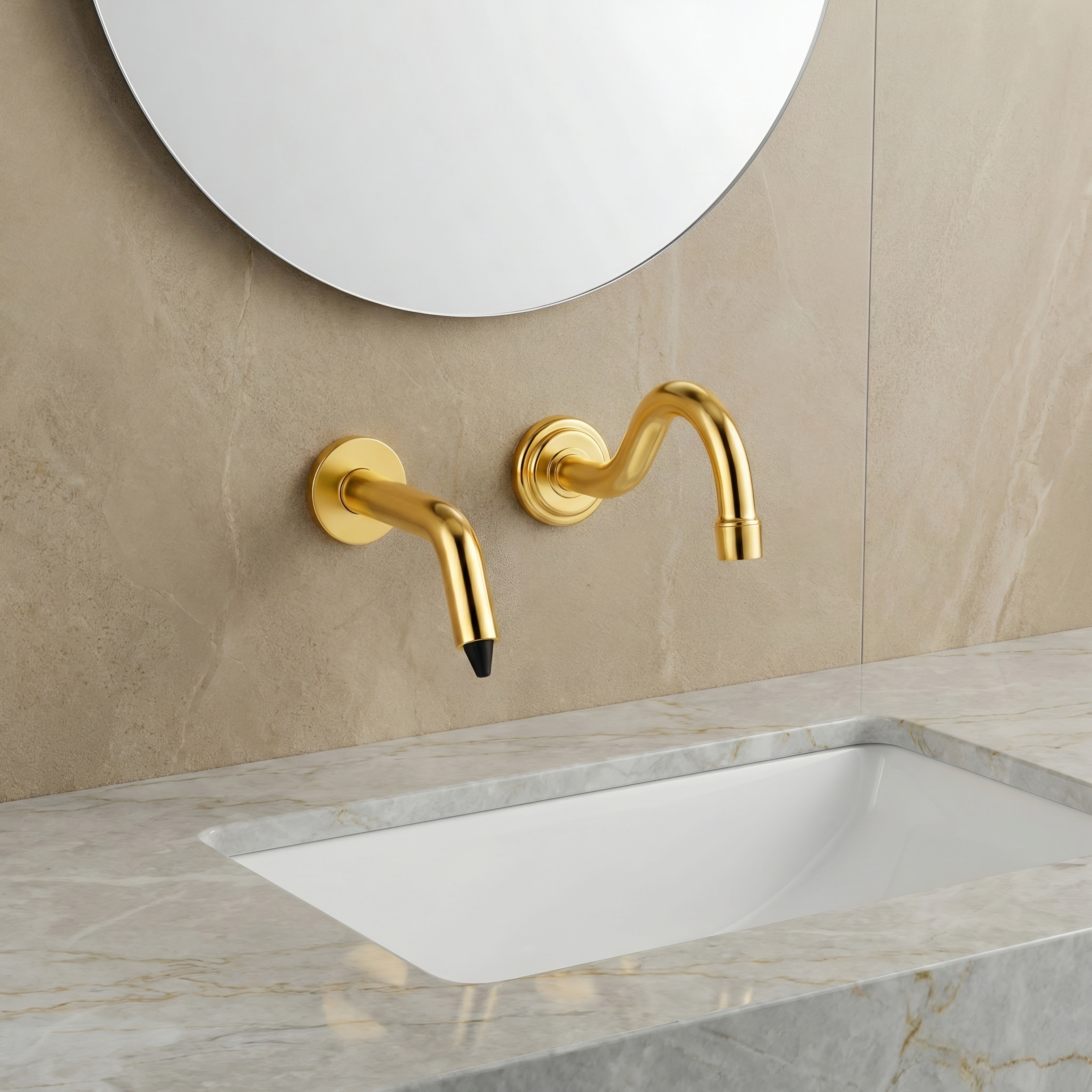 Fontana SmartRinse Gold Touchless Faucet With Dispenser