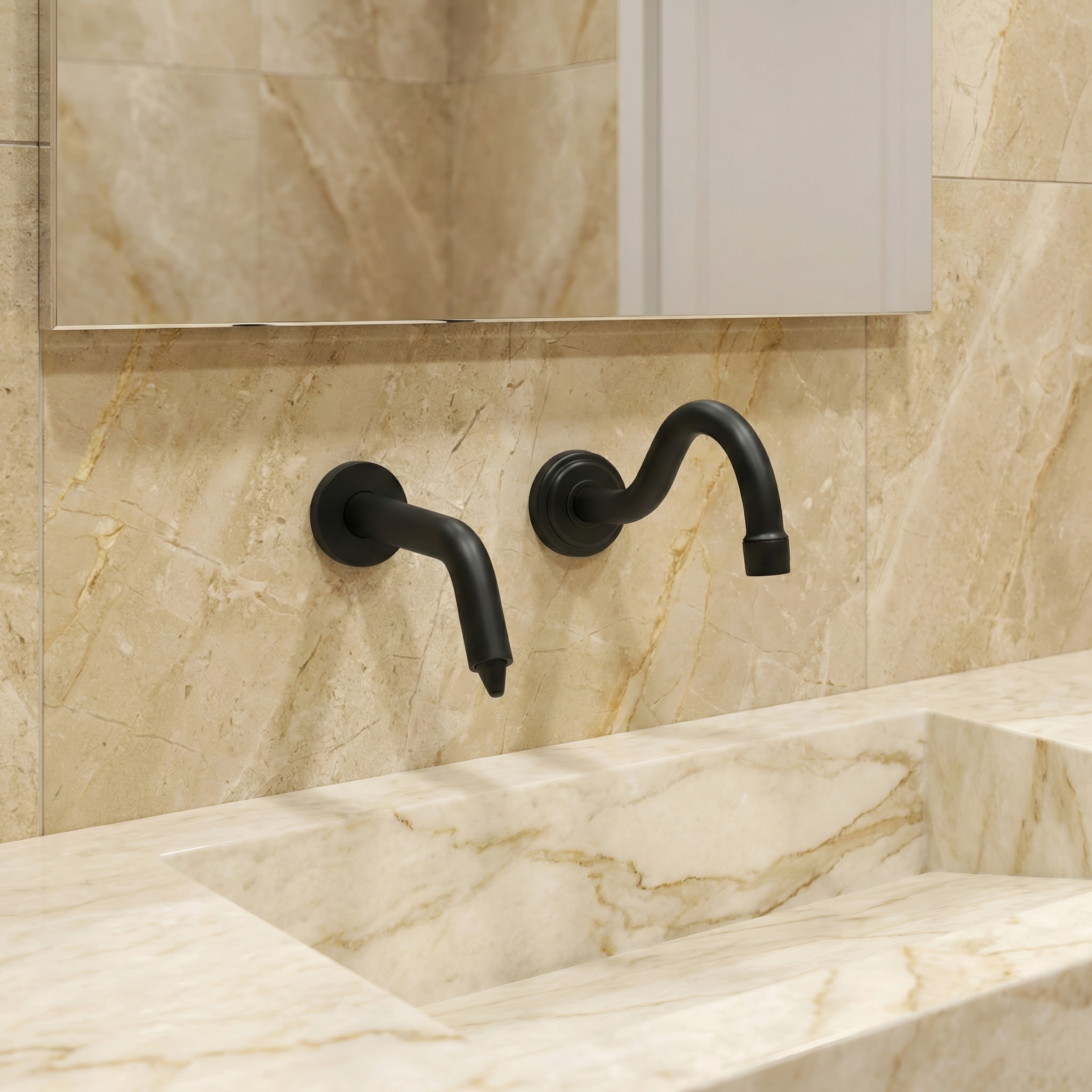 Fontana SmartRinse Matte Black Touchless Faucet With Dispenser