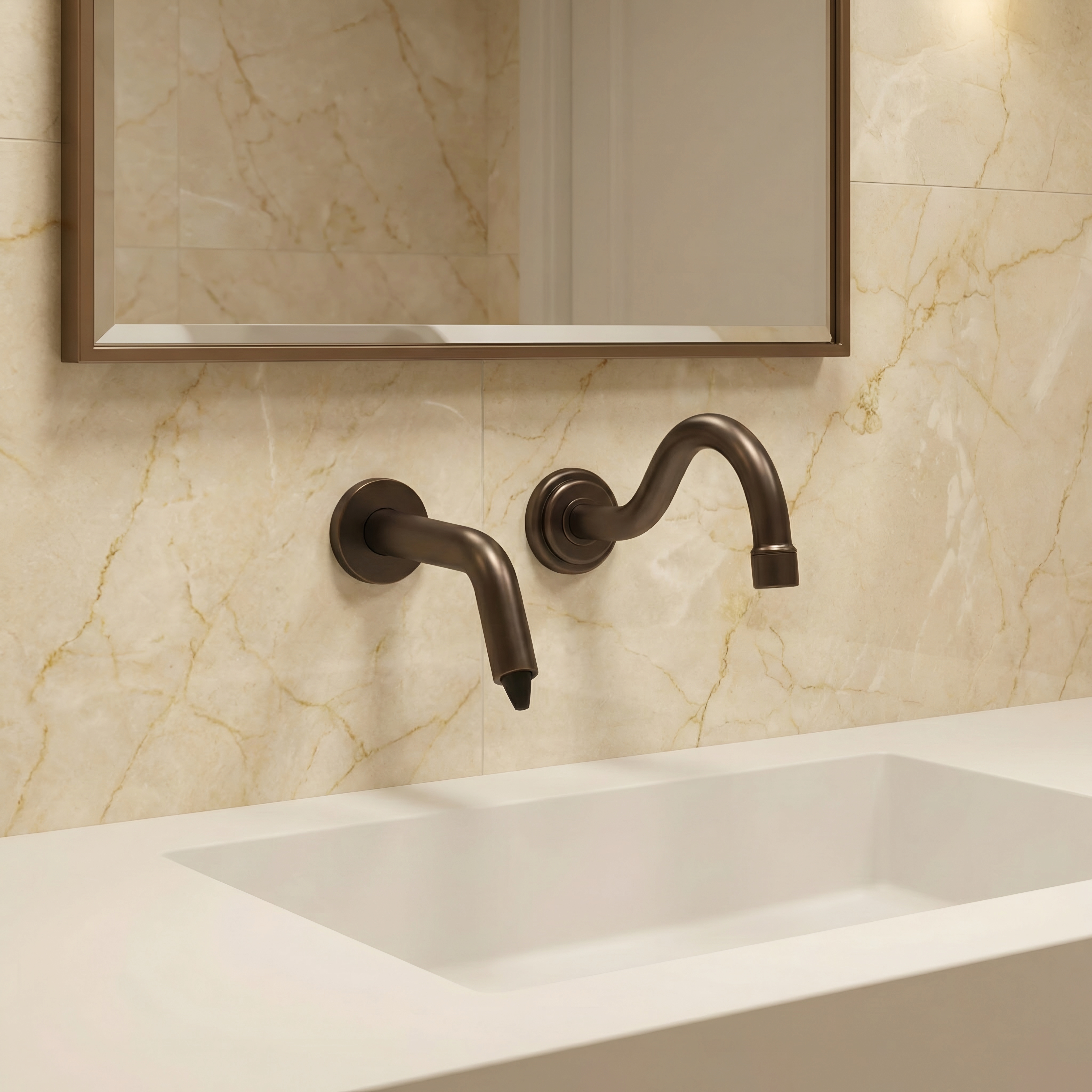 Fontana SmartRinse Oil Rubbed Bronze Touchless Faucet With Dispenser