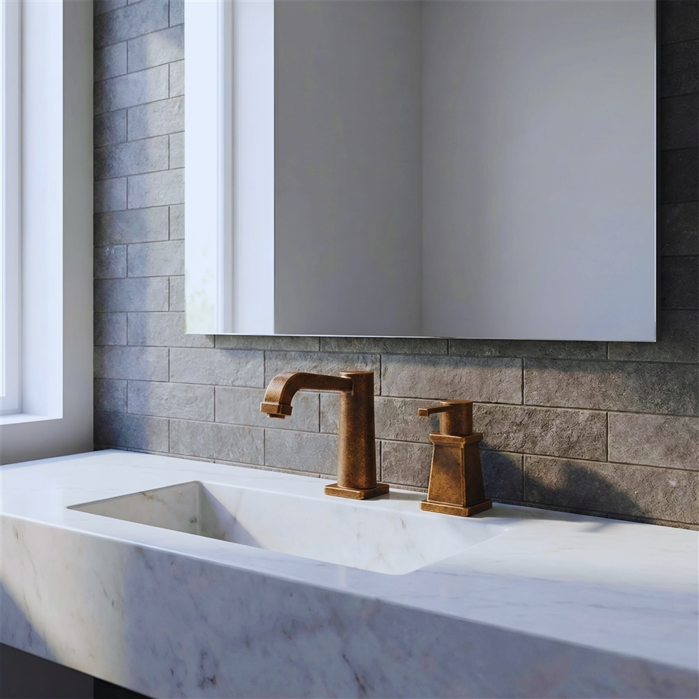 Fontana AutoClean Warm Antique Copper Sensor Faucet & Soap Dispenser