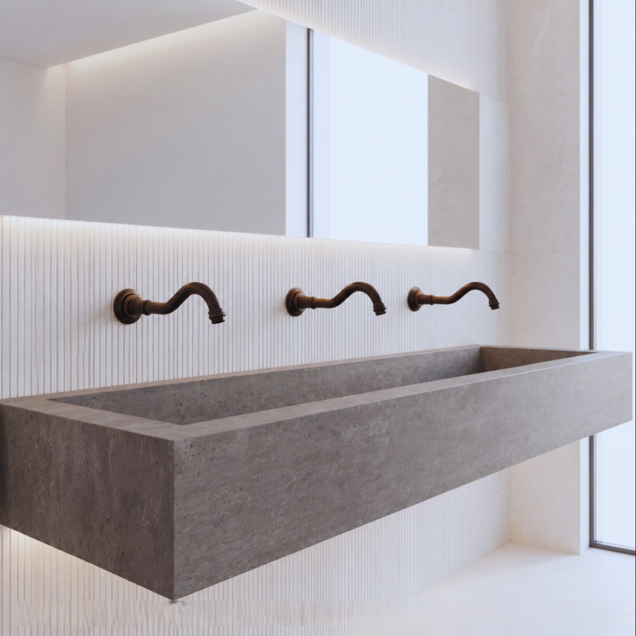 FS20142ORB_2 � Fontana SmartWall Line Oil Rubbed Bronze Single Hole Touchless Faucet