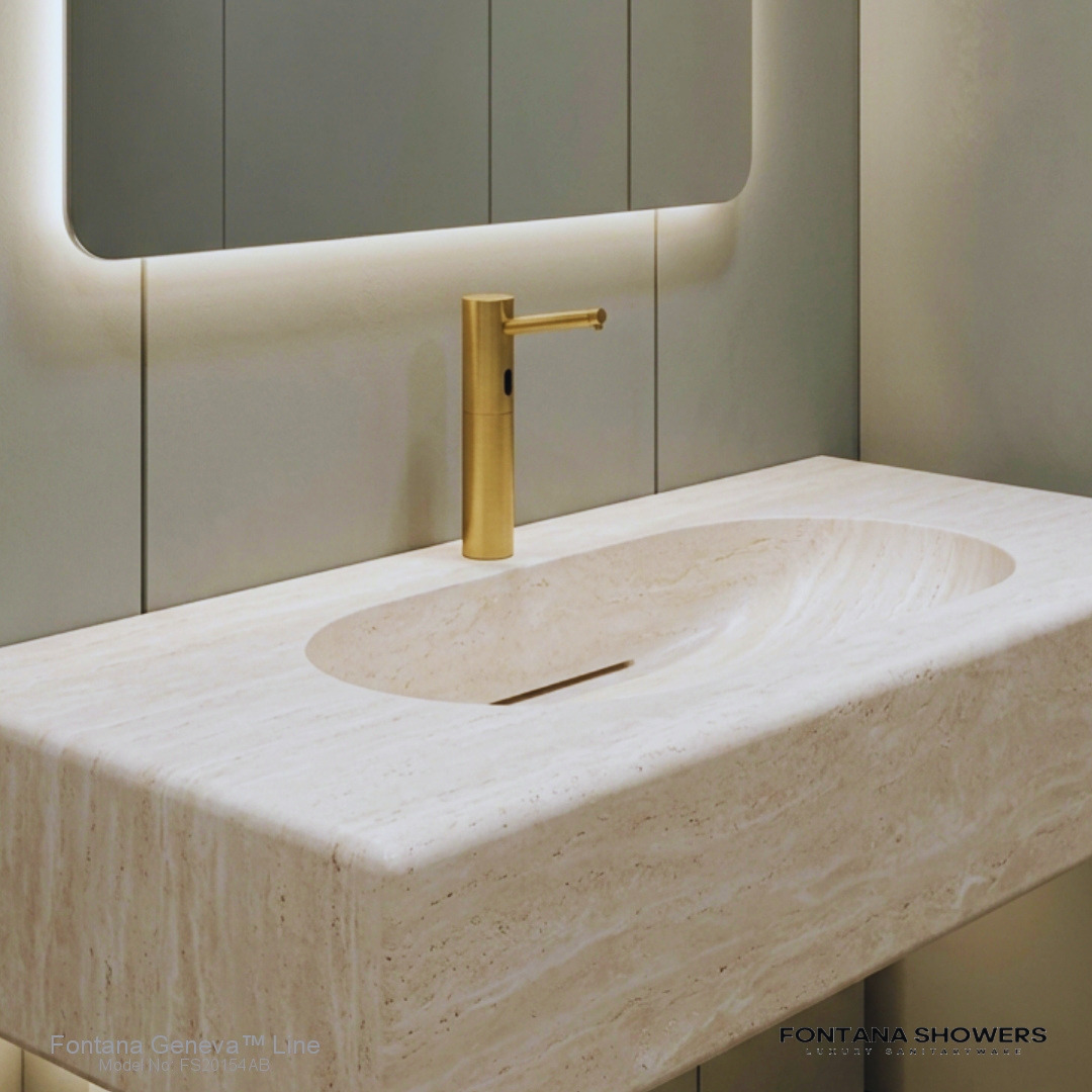 Fontana Geneva Line Antique Brass Touchless Premium Soap Dispenser