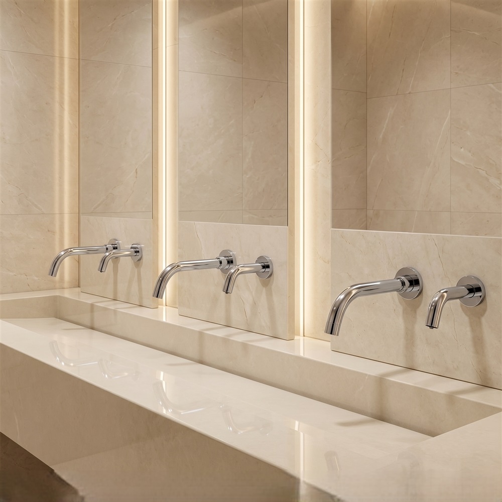 Fontana HydroVibe Series Chrome Sensor Faucet & Soap Dispenser