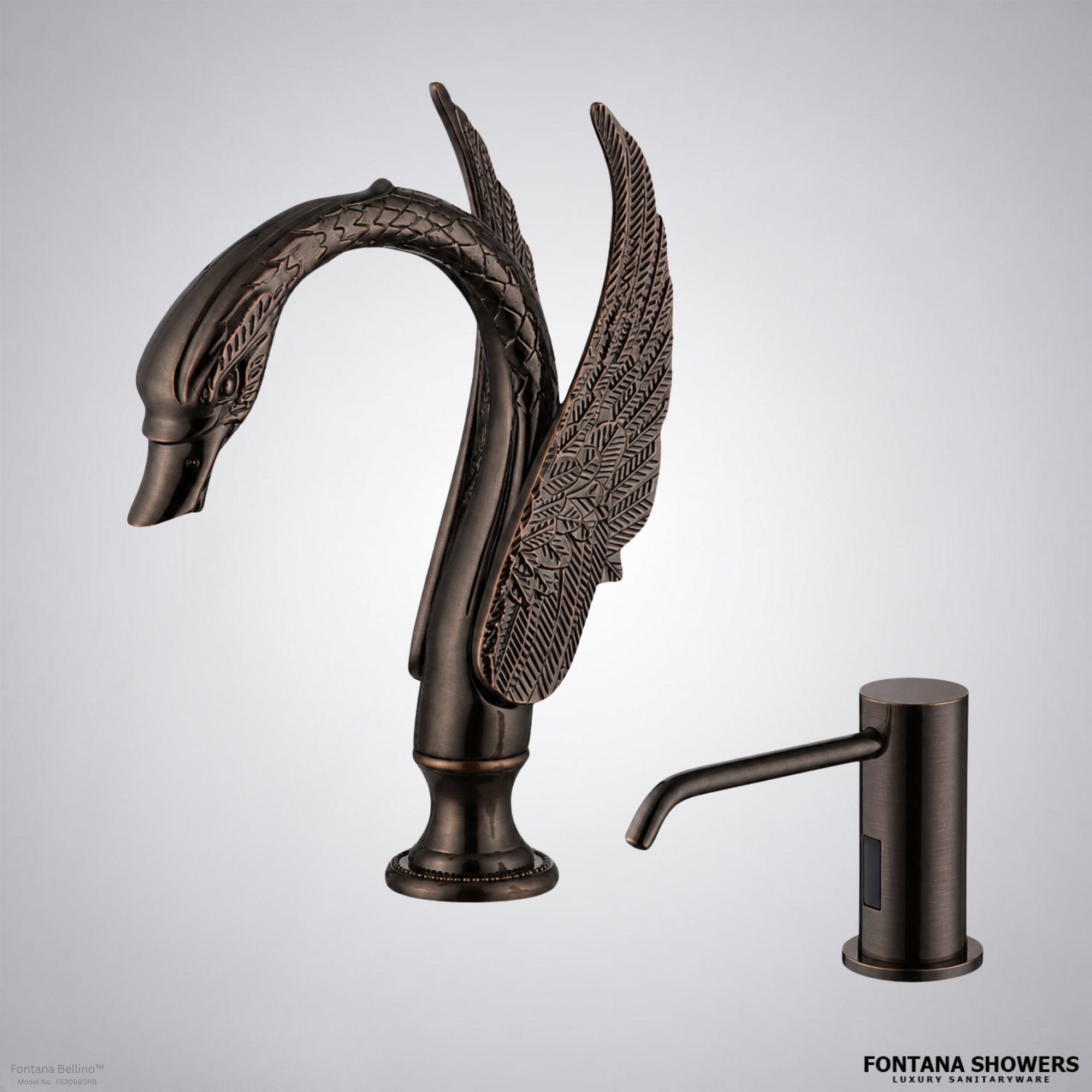 Fontana Bellino Oil Rubbed Bronze Touchless Faucet and Dispenser Set