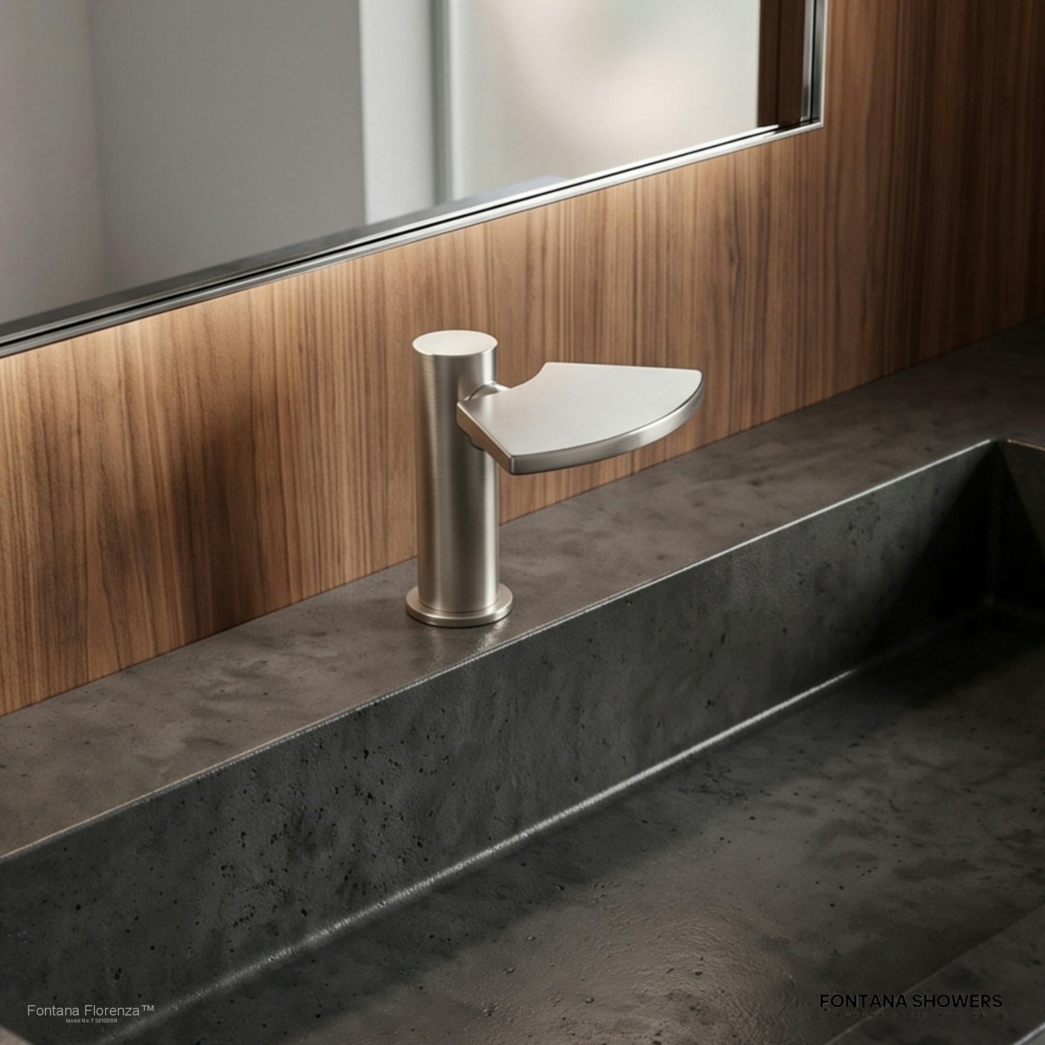 Fontana FS6108 Brushed Nickel Deck Mounted Commercial Automatic Sensor Faucet