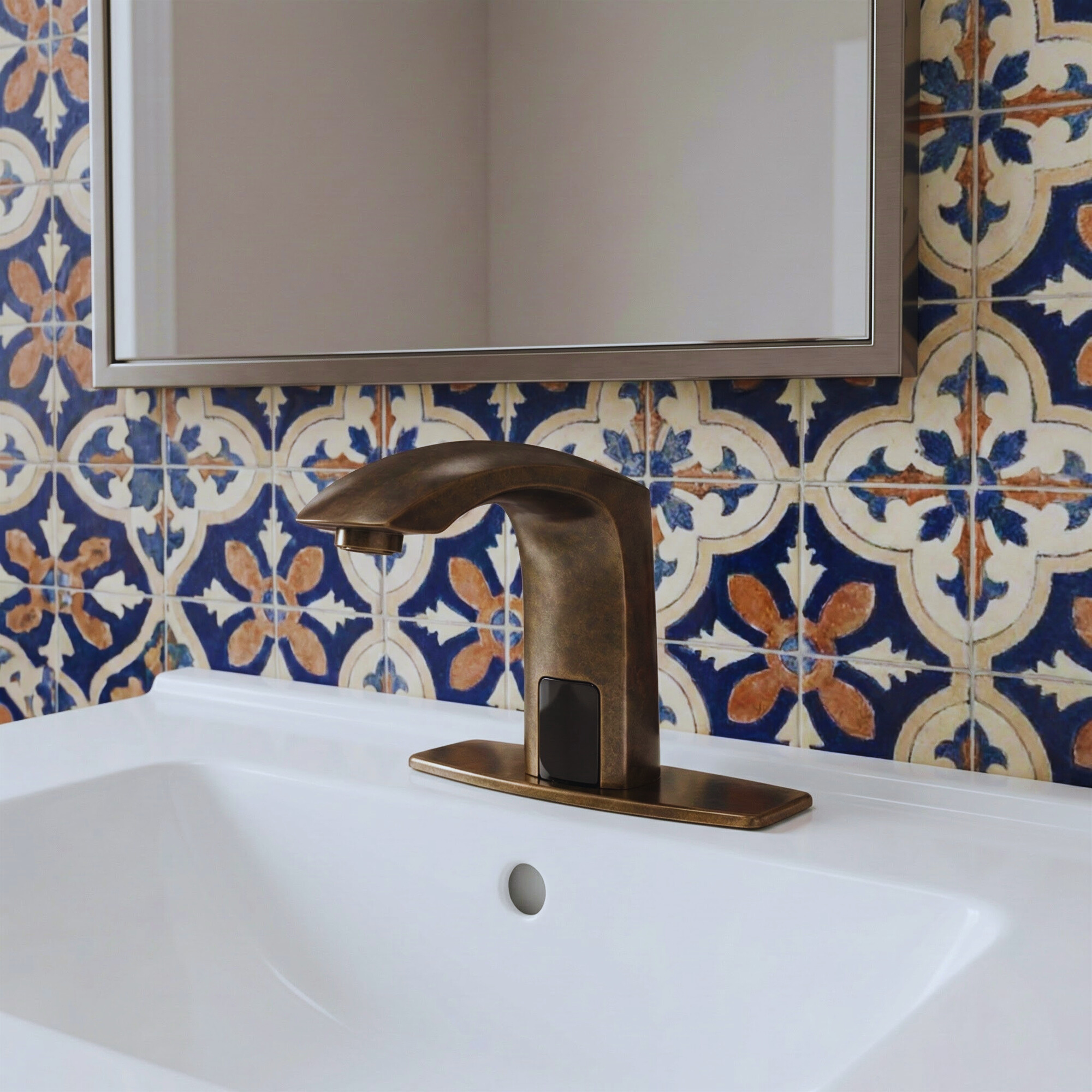 FontanaZenra SmartReach Hammered Bronze Automatic Sensor Faucet
