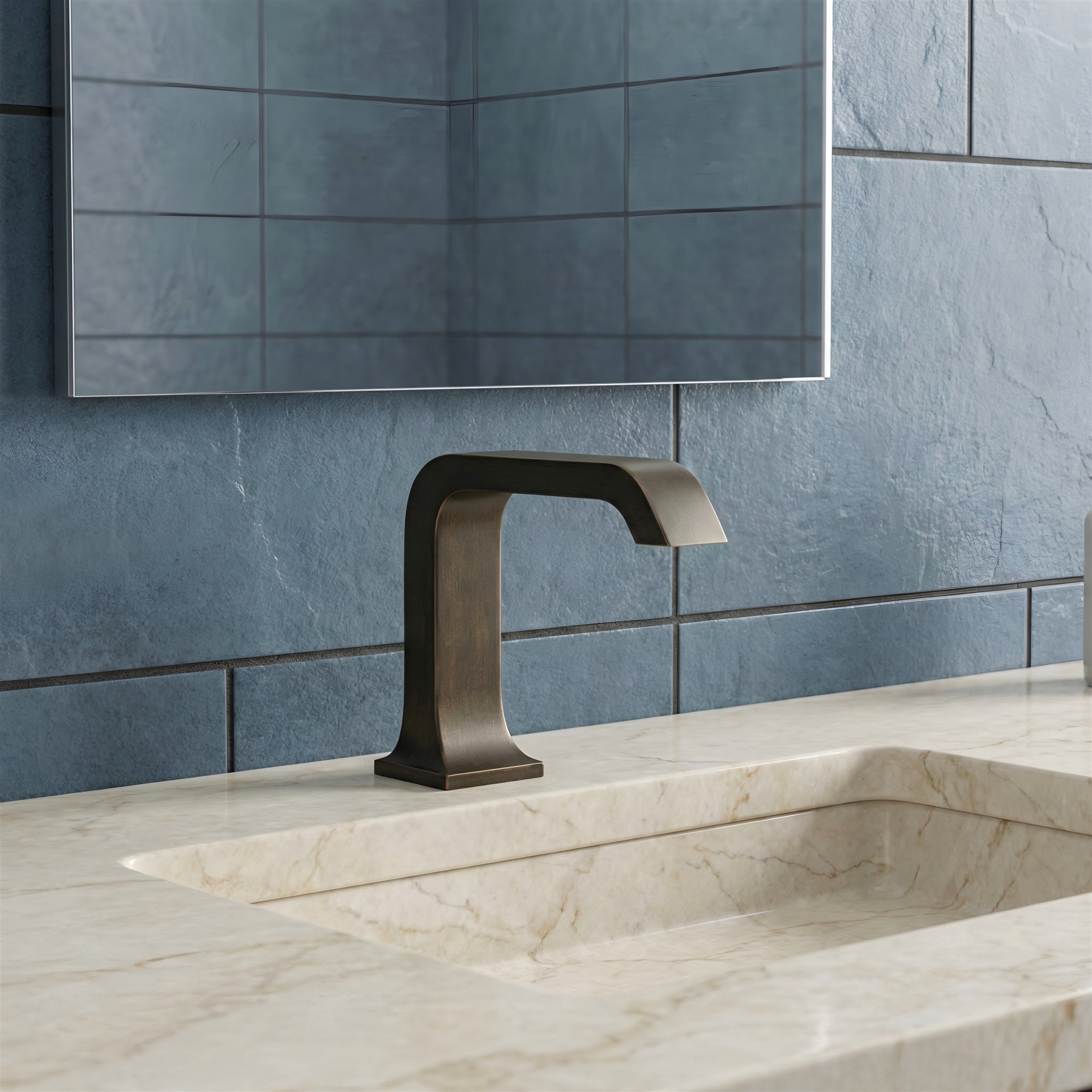 Fontana Orion FlowSense Hammered Bronze Automatic Sensor Faucet