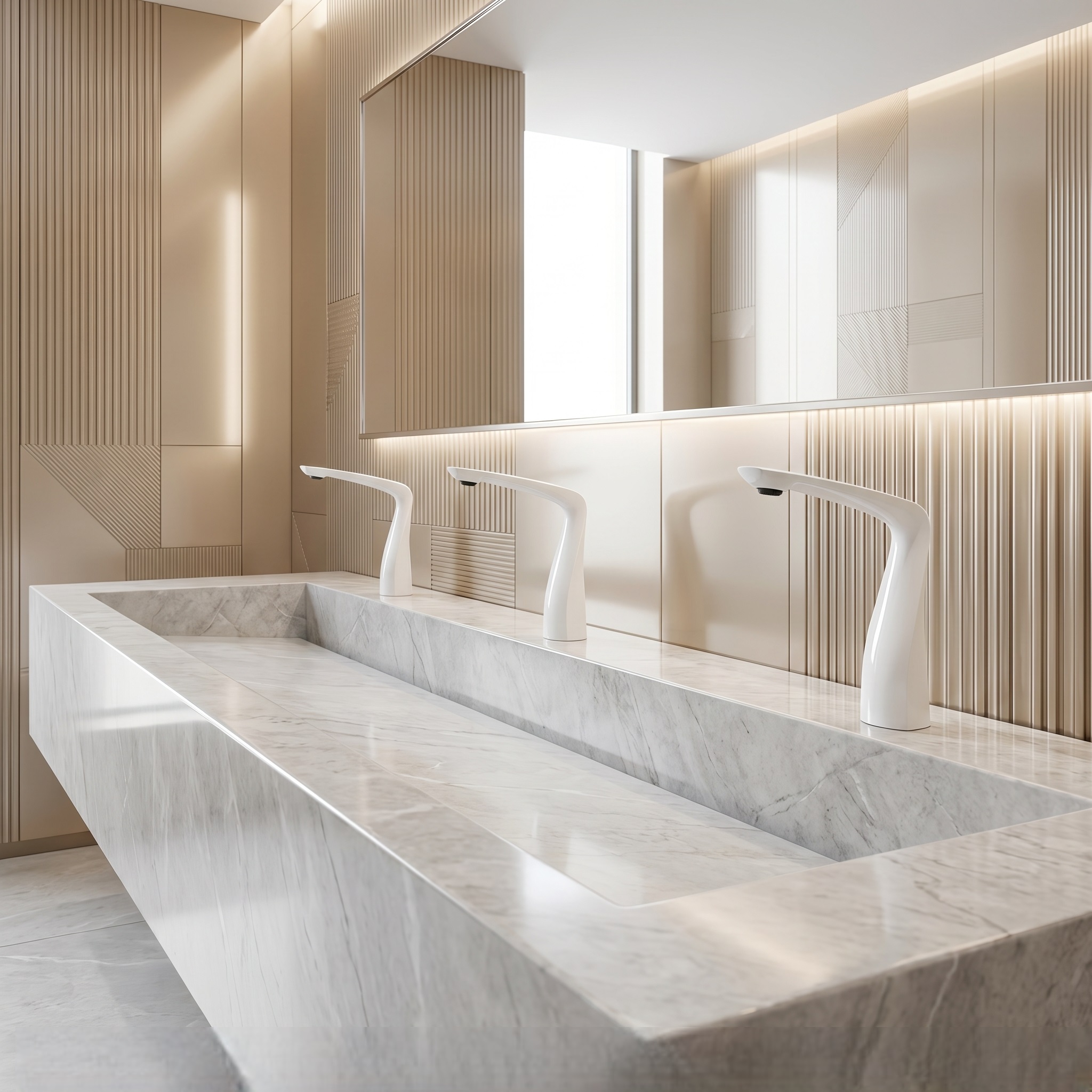 Fontana Bonifacio White Luxury Touchless Bathroom Basin Faucet � FS75111WH