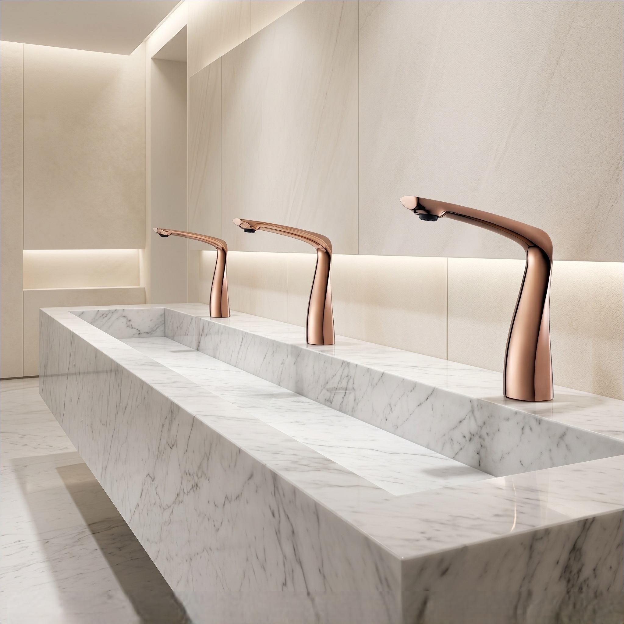 Fontana Bonifacio Rose Gold Luxury Touchless Bathroom Basin Faucet � FS75112RG