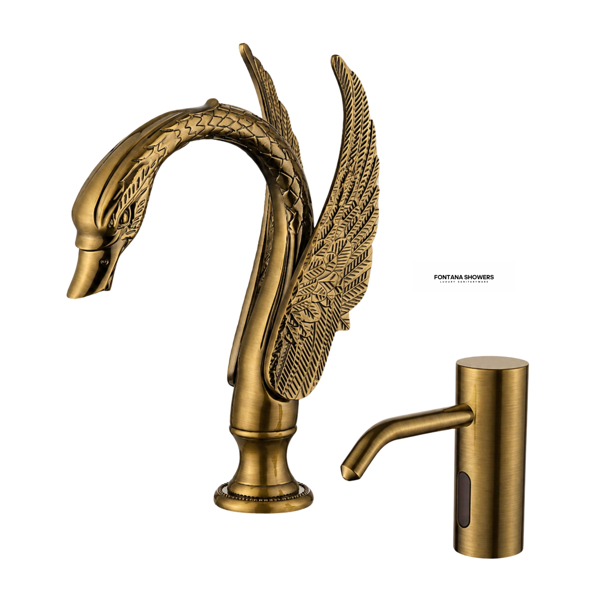 Fontana Viviano Antique Brass Commercial Touchless Set
