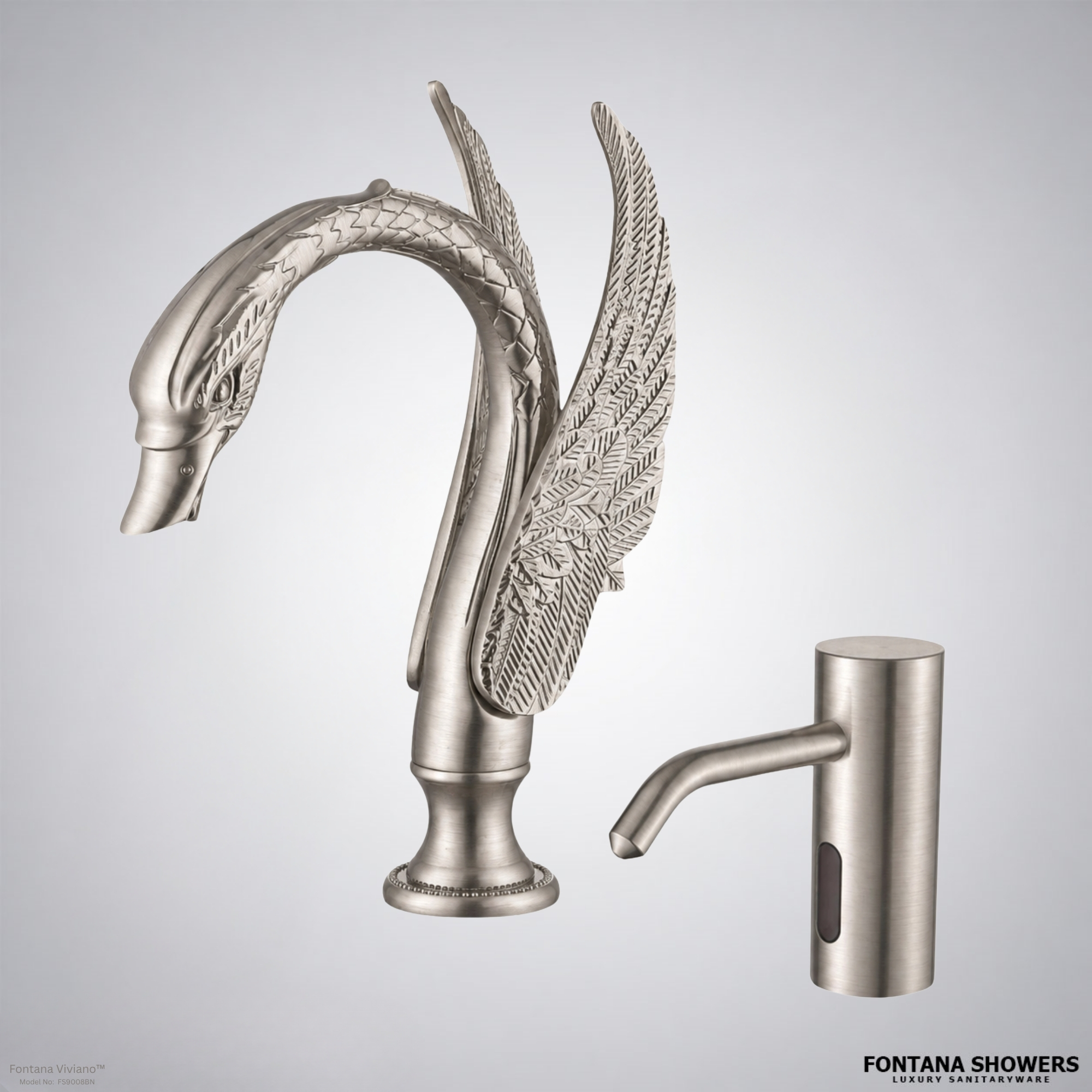 Fontana Viviano Brushed Nickel Commercial Touchless Set