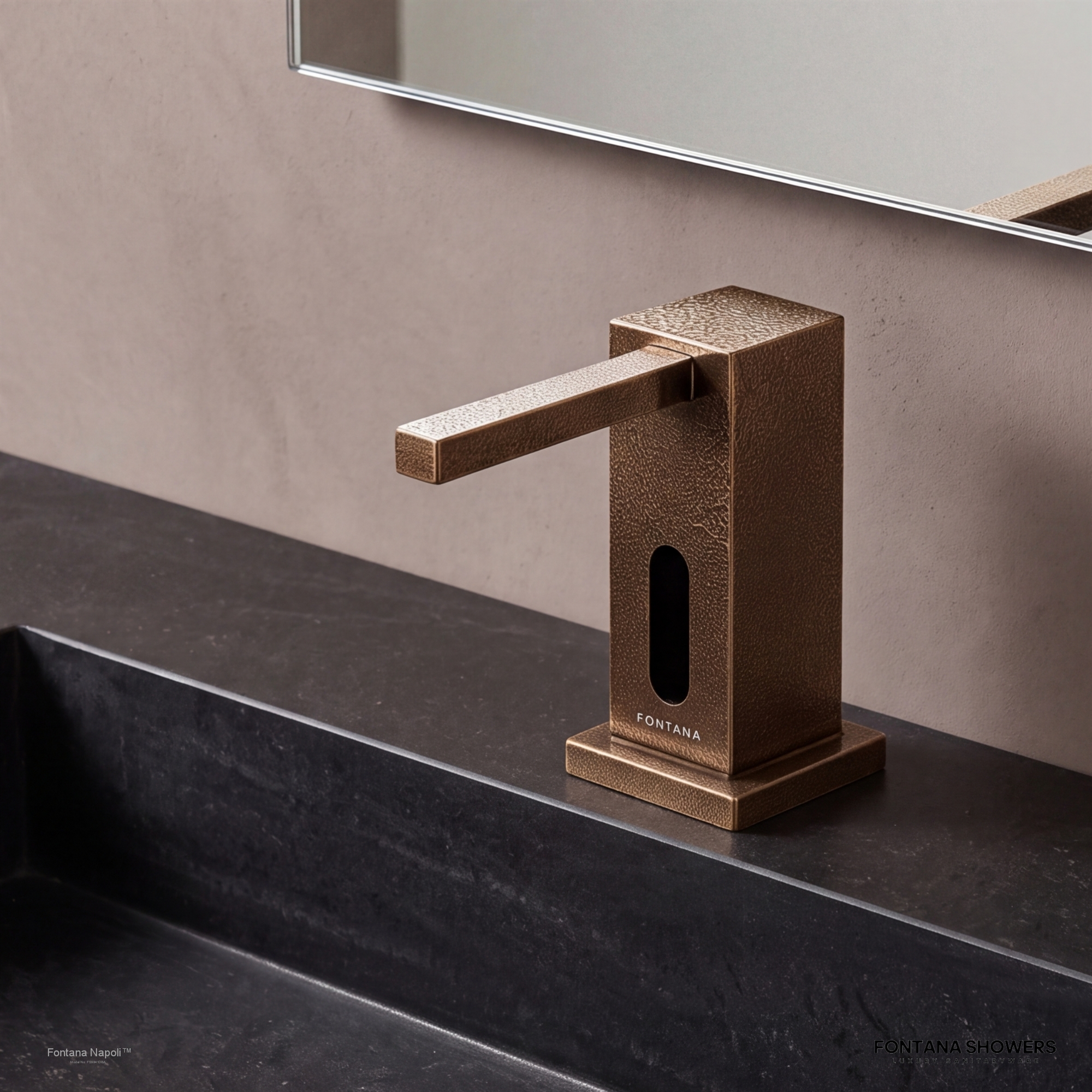Fontana Dark Brown Antique Touchless Liquid Soap Dispenser