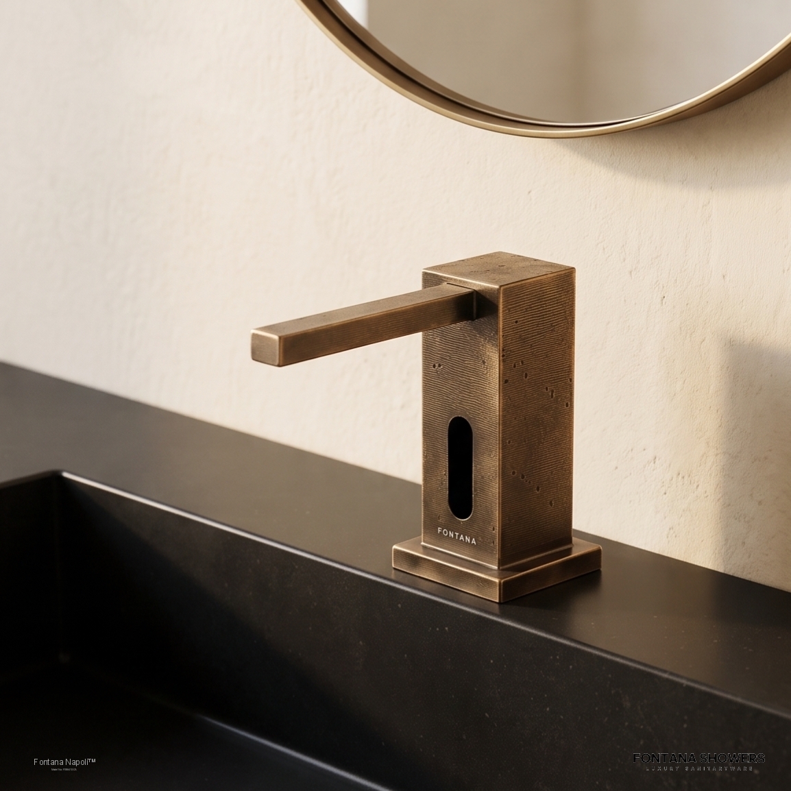 Fontana Soft Champagne Antique Touchless Liquid Soap Dispenser