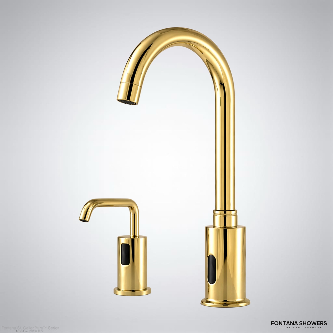 Fontana Commercial Automatic Gold Motion Sensor Faucet & Automatic Soap Dispenser