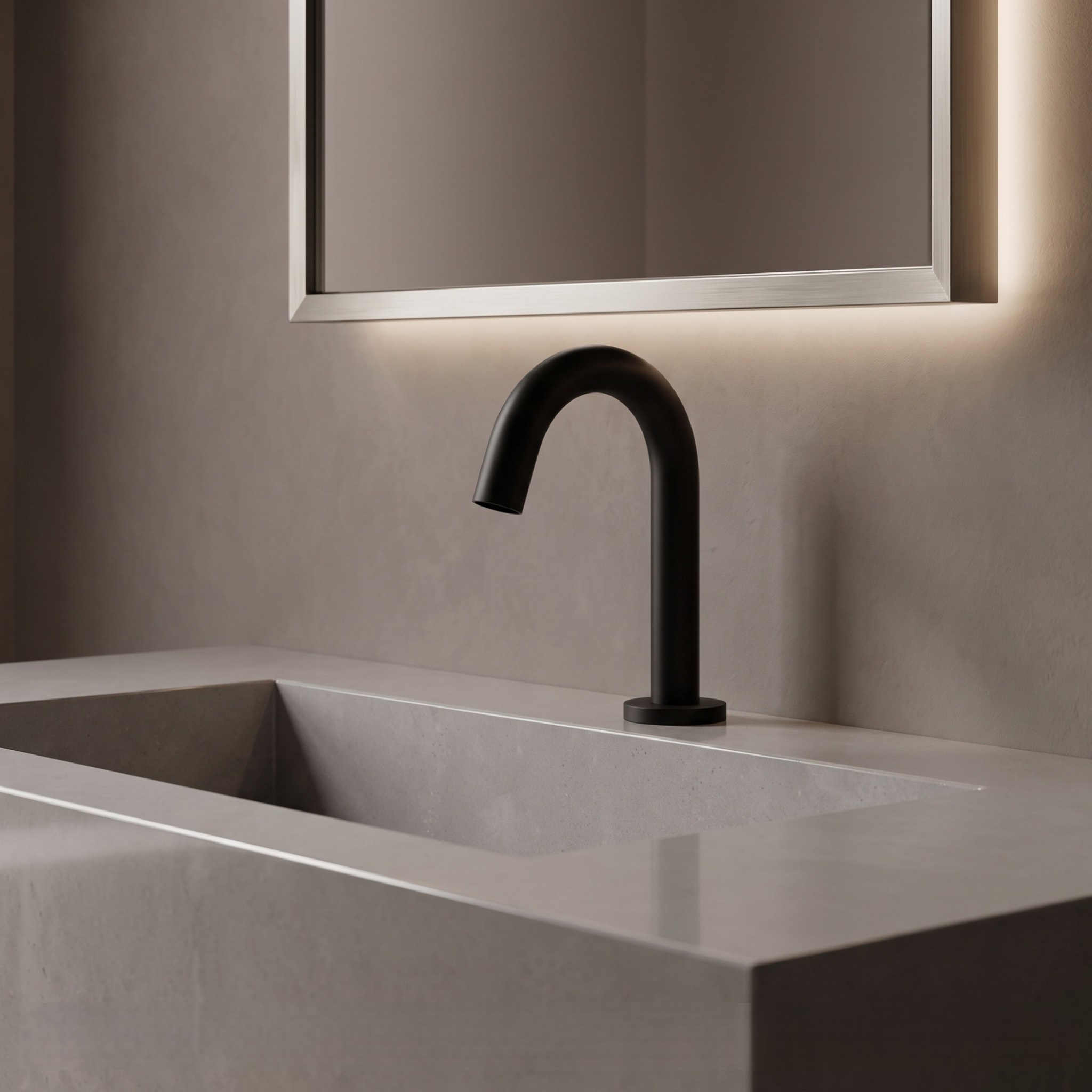 Fontana Milan Freestanding Matte Black Dual Automatic Commercial Sensor Faucet and Soap Dispenser