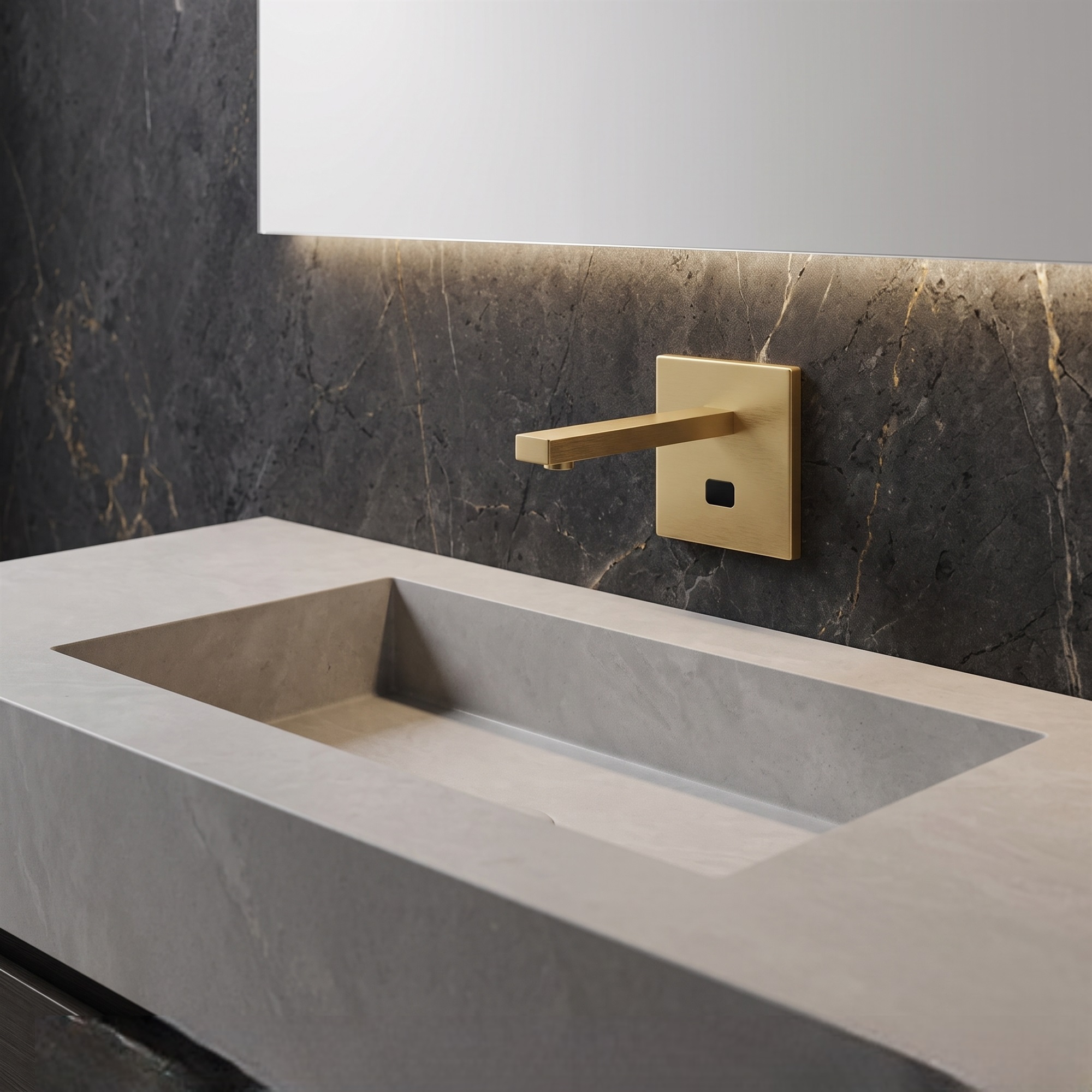 FSXT50CP � Fontana Aquila Champagne Wall Mounted XT5 Automatic Sensor Faucet